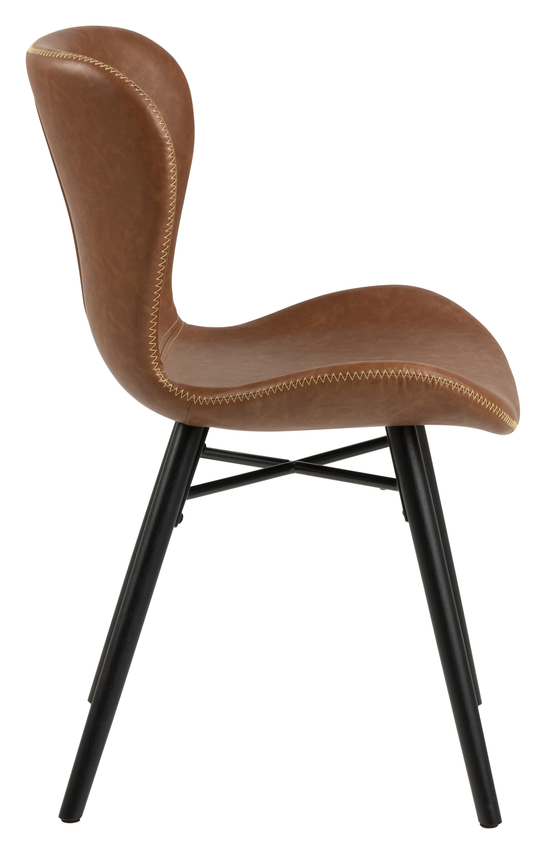 Bendt Eetkamerstoel 'Olle' PU, kleur Cognac