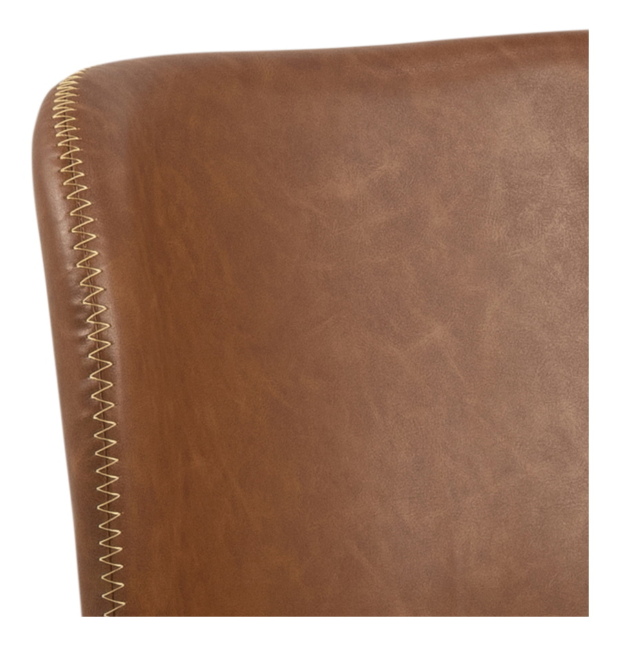 Bendt Eetkamerstoel 'Olle' PU, kleur Cognac