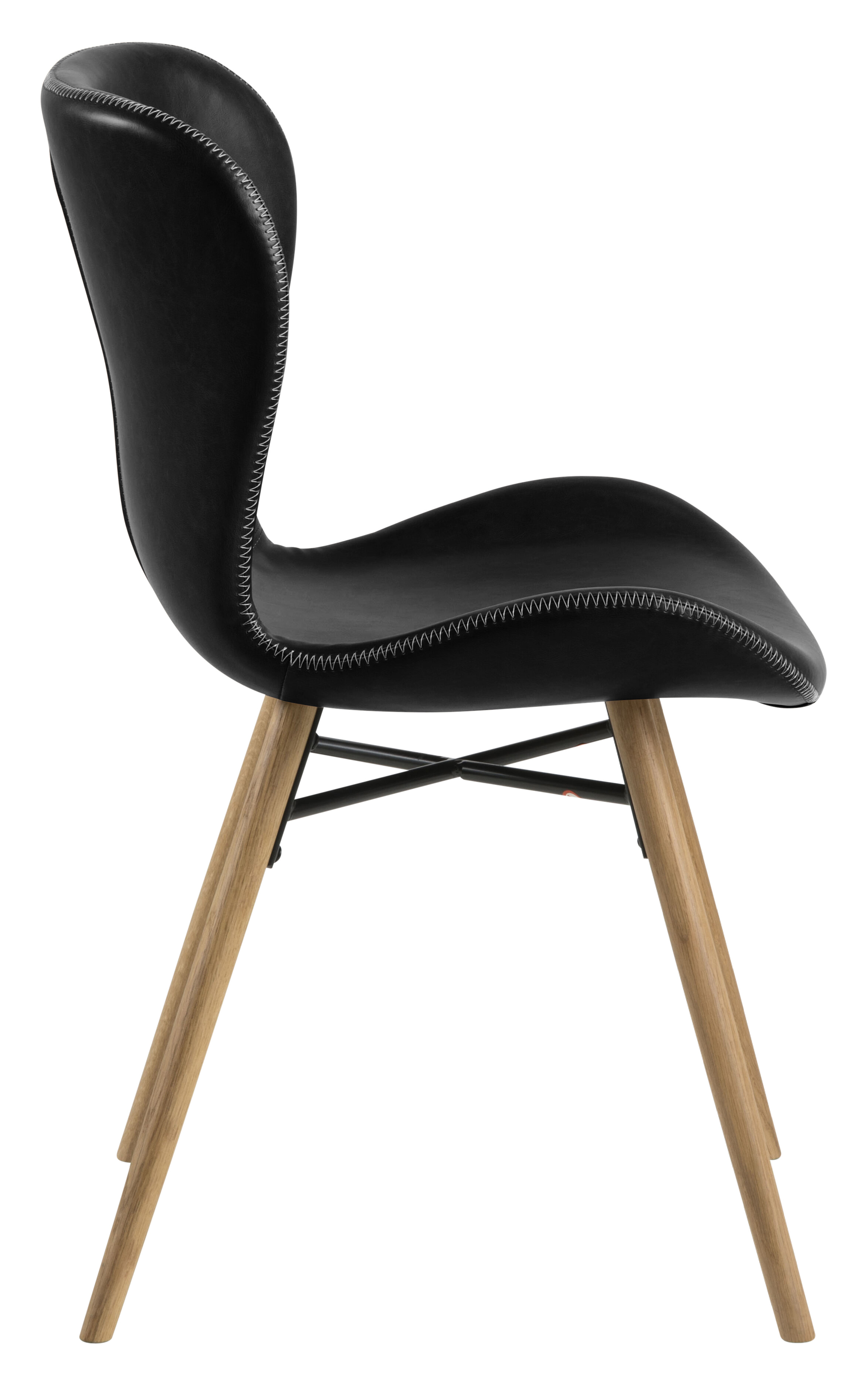 Bendt Eetkamerstoel 'Olle' PU, kleur Zwart