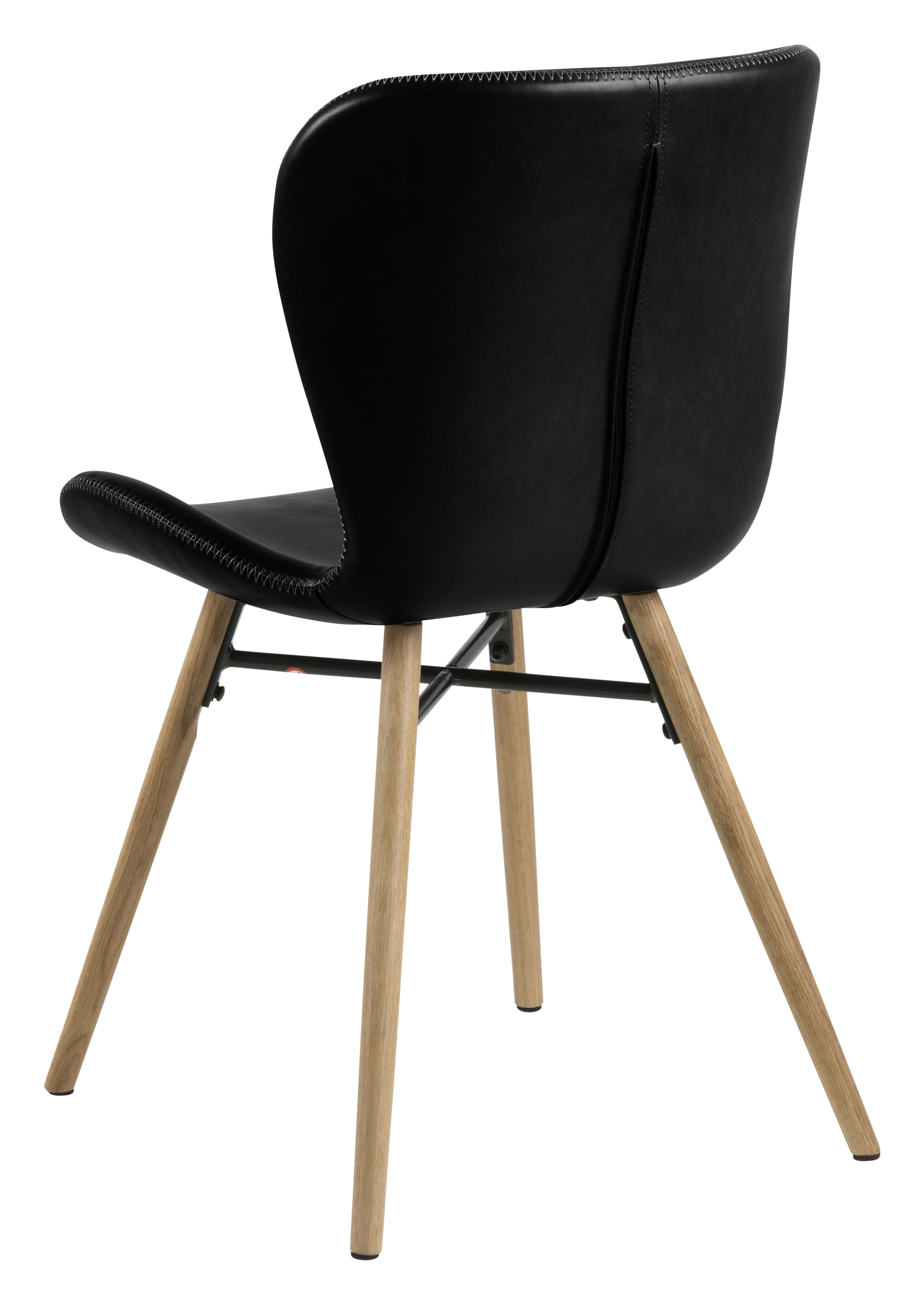 Bendt Eetkamerstoel 'Olle' PU, kleur Zwart