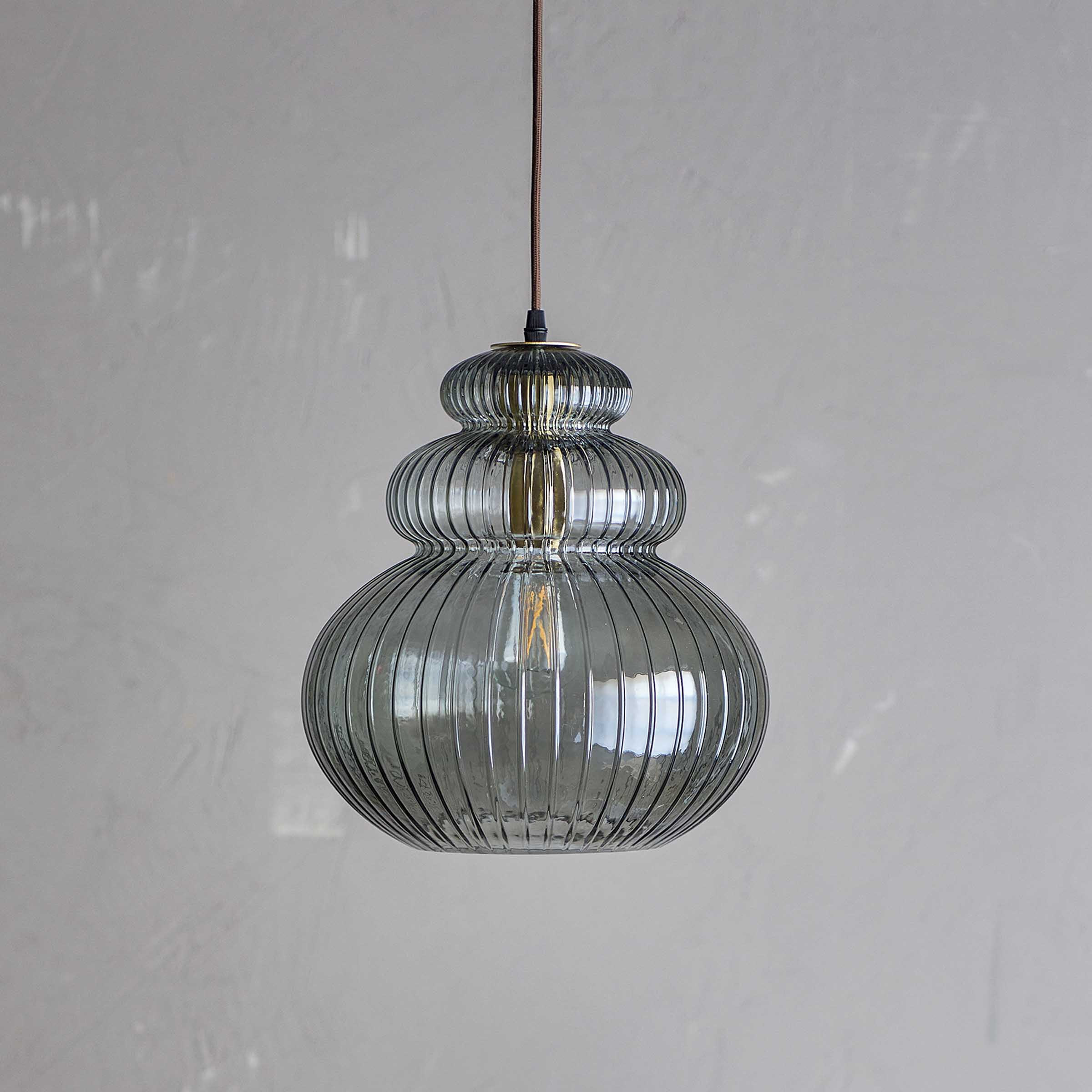 Bloomingville Hanglamp Sybia Glas, 32cm - Grijs