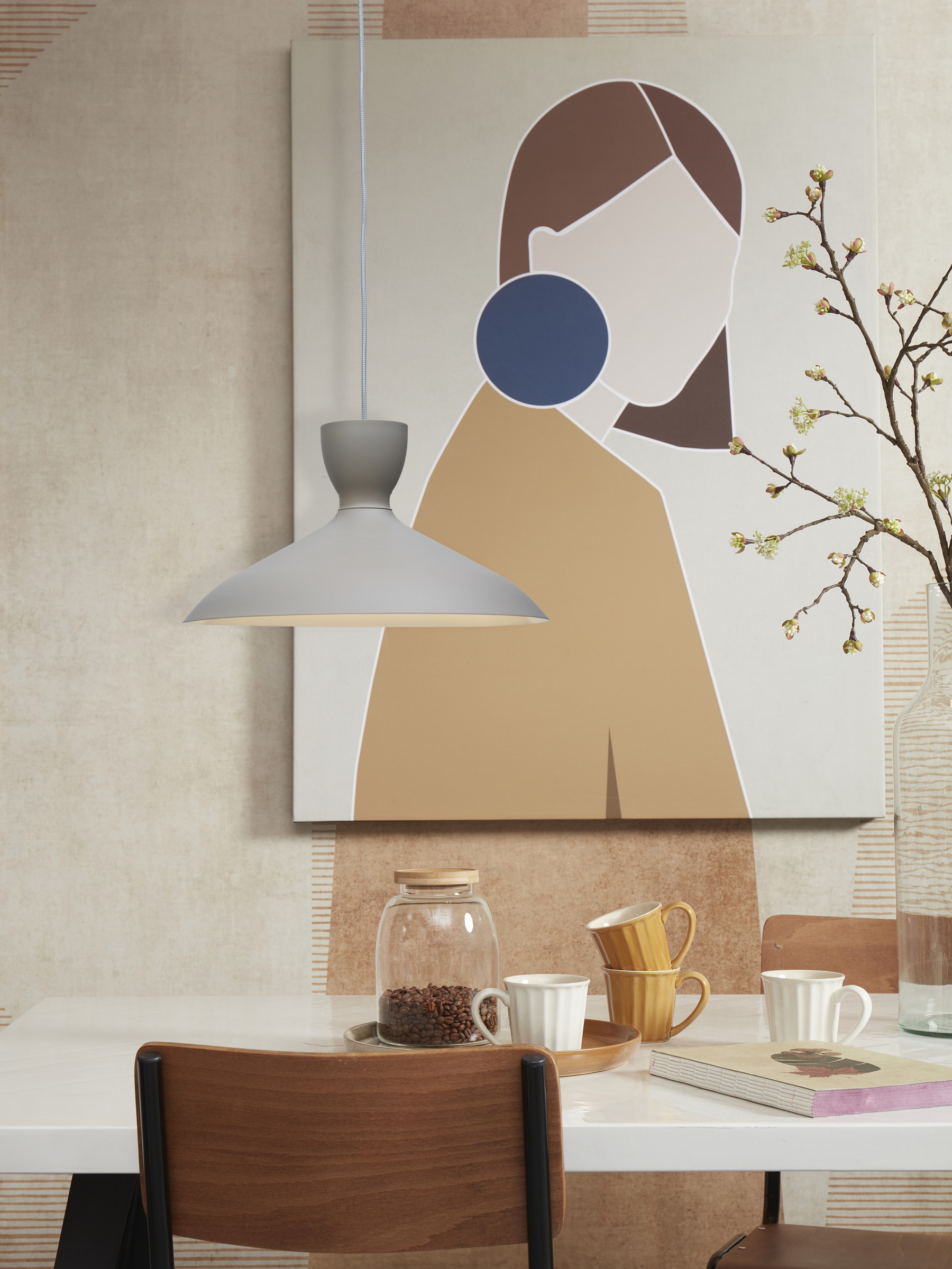 its about RoMi Hanglamp 'Hanover' 40cm, kleur Lichtgrijs