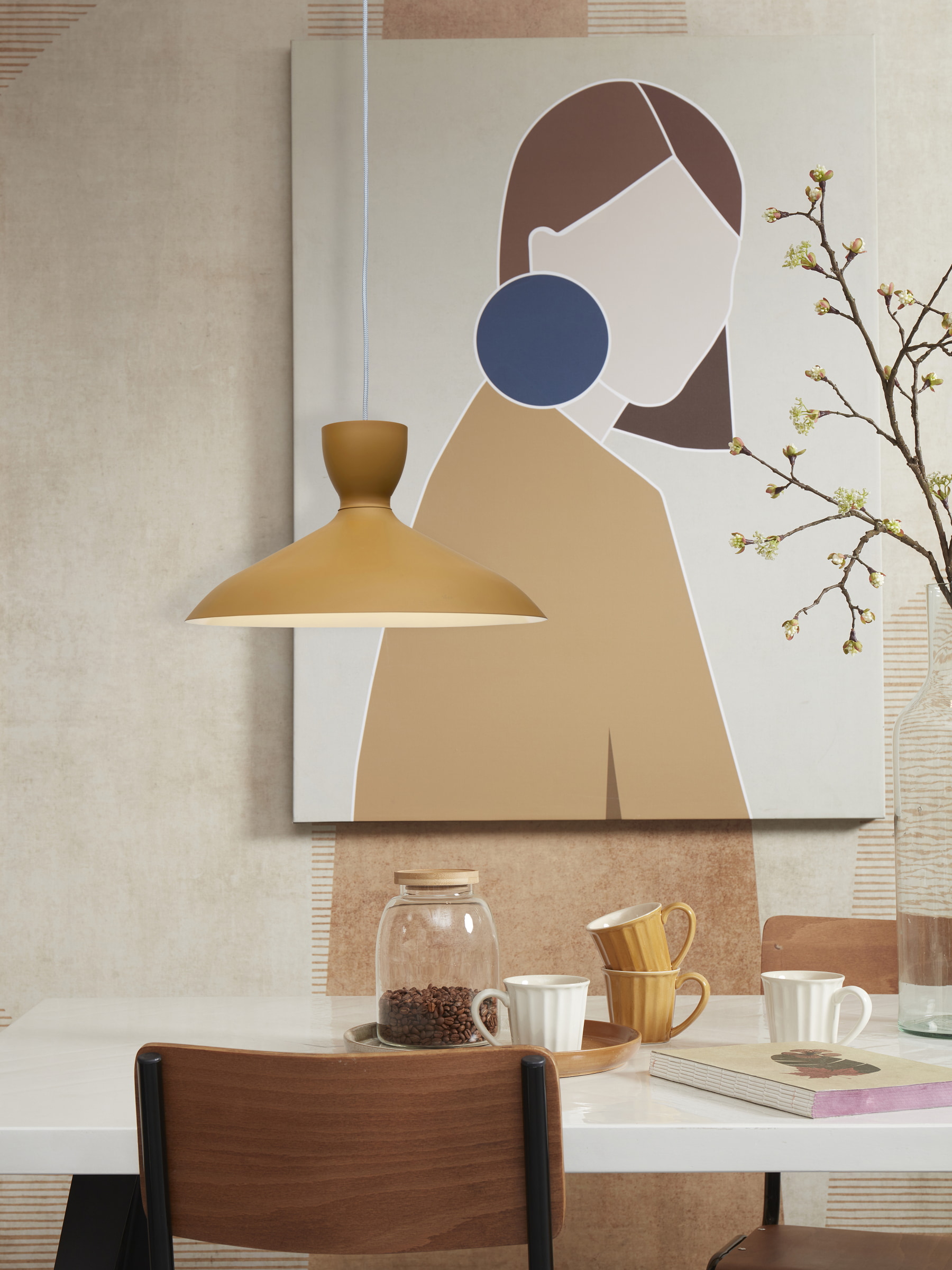 its about RoMi Hanglamp 'Hanover' 40cm, kleur Mosterdgeel