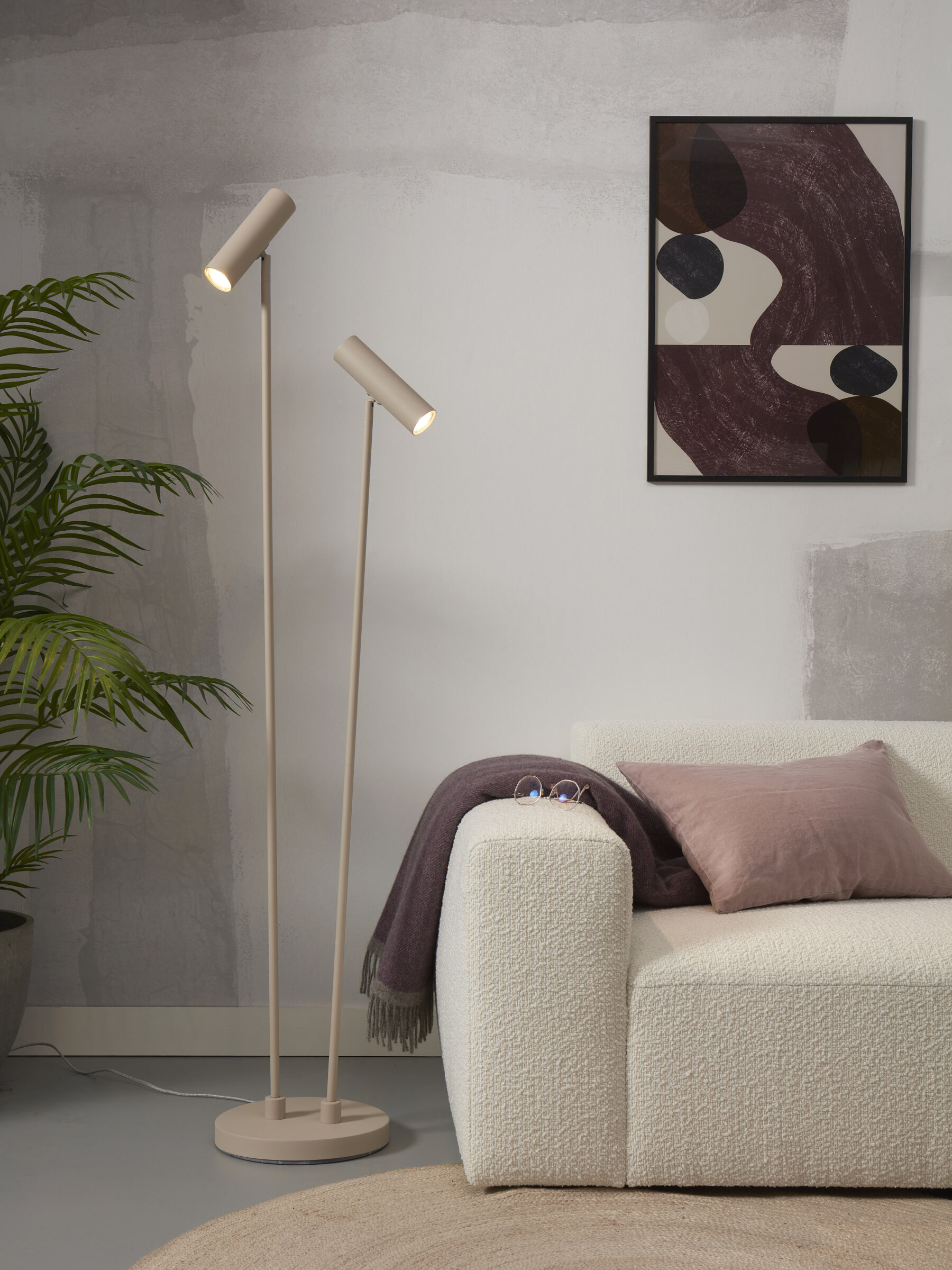 its about RoMi Vloerlamp 'Havana' 2-lamps, kleur Zand