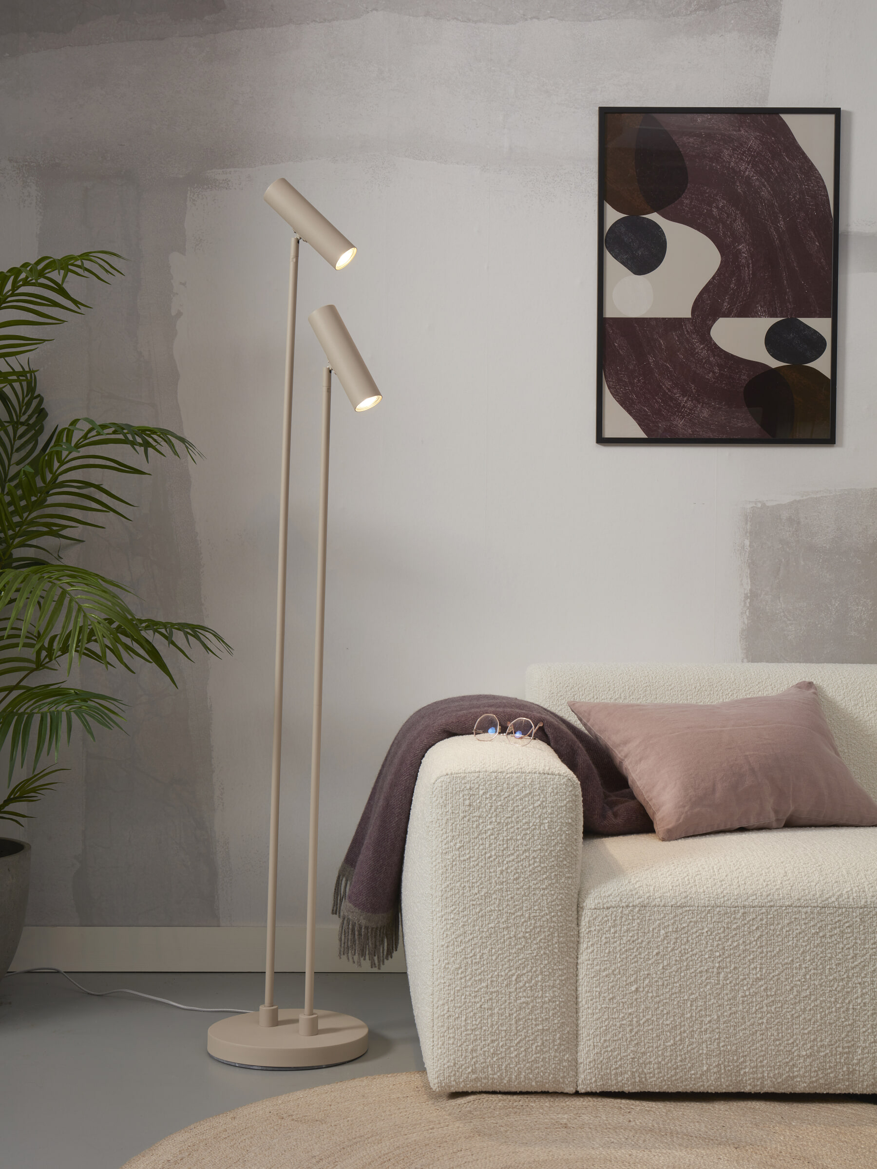 its about RoMi Vloerlamp 'Havana' 2-lamps, kleur Zand