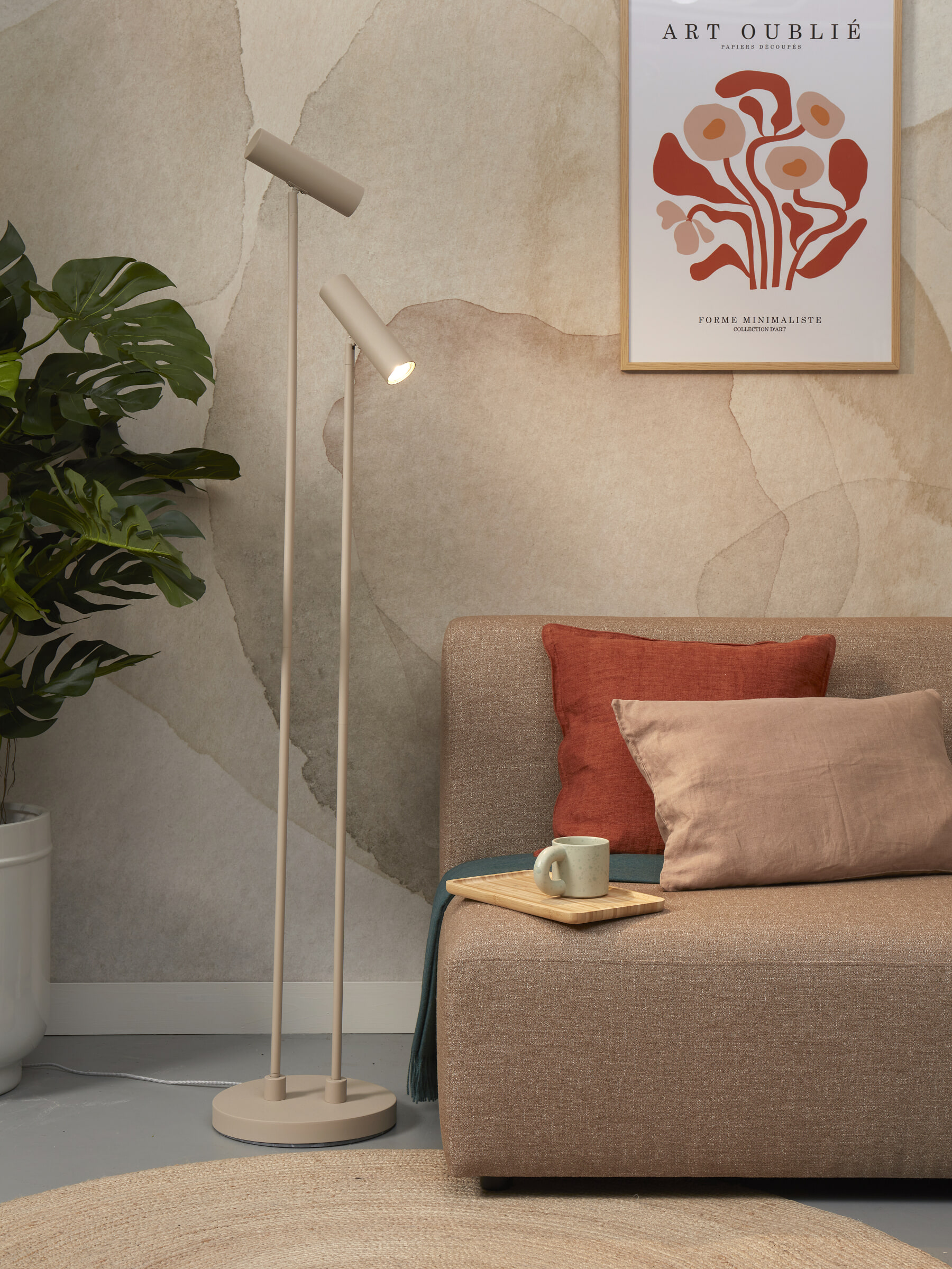 its about RoMi Vloerlamp 'Havana' 2-lamps, kleur Zand