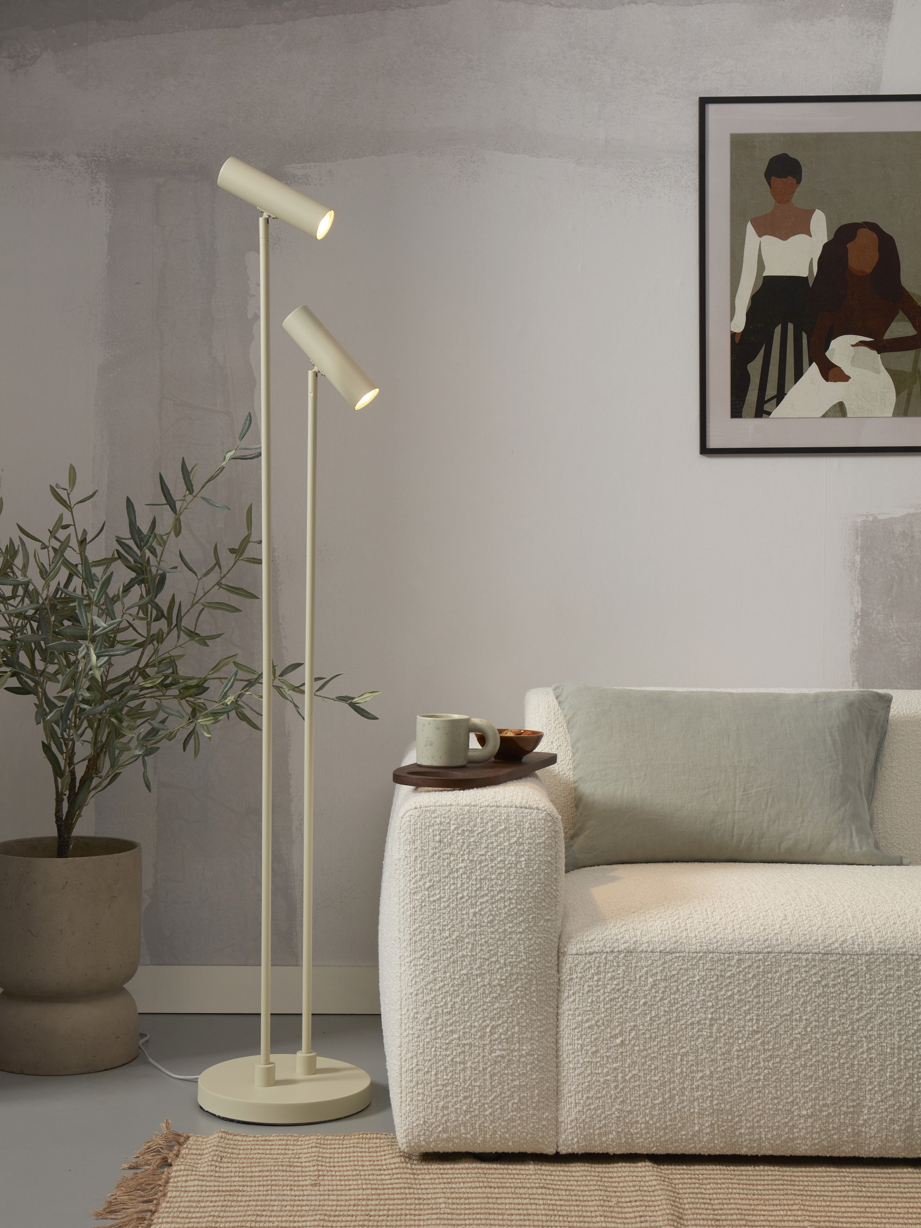 its about RoMi Vloerlamp 'Havana' 2-lamps, kleur Lichtgroen