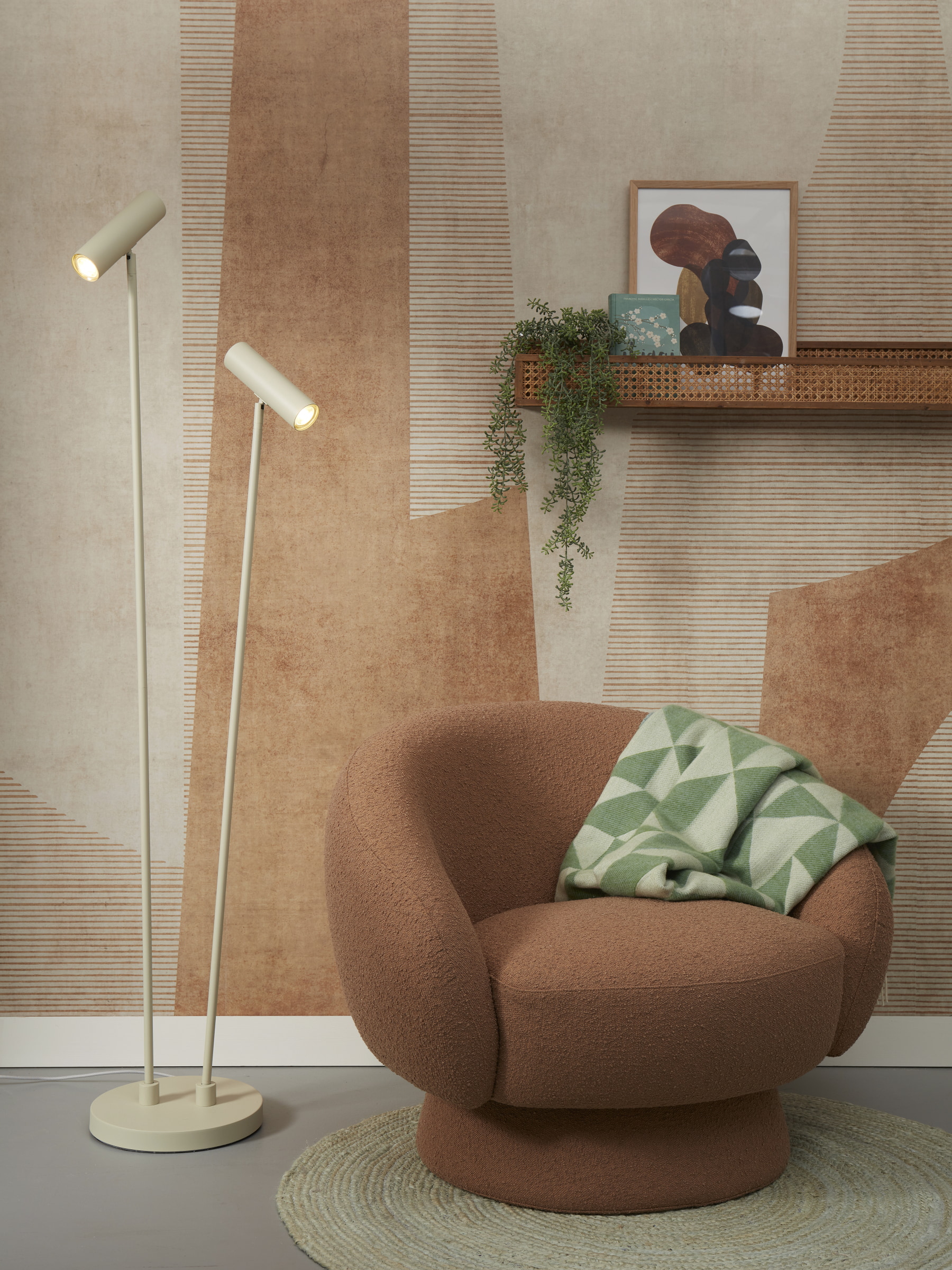 its about RoMi Vloerlamp 'Havana' 2-lamps, kleur Lichtgroen