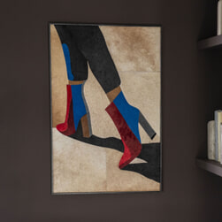 By-Boo Wandpaneel 'Heels' Leer, 77 x 52cm