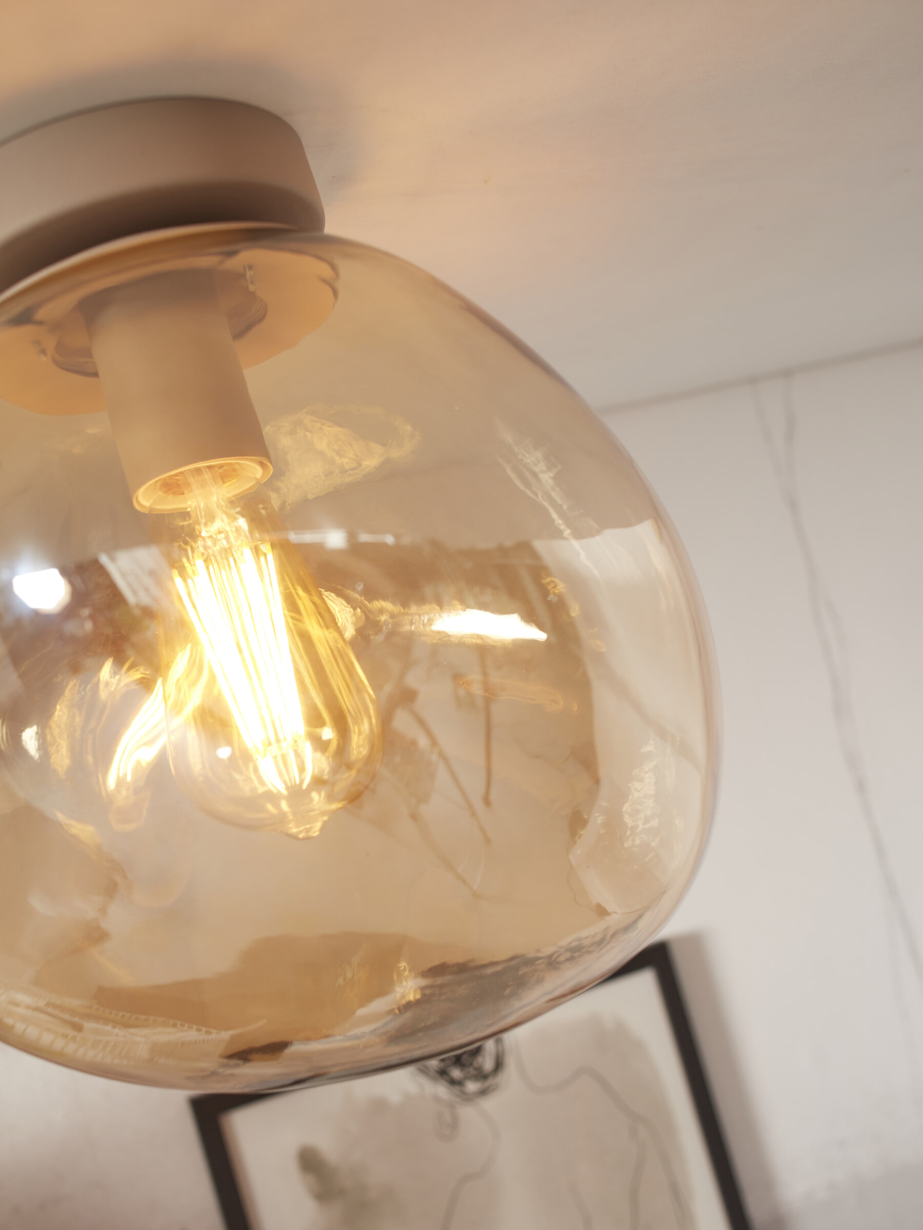 its about RoMi Plafondlamp 'Helsinki' 26cm, kleur Amber