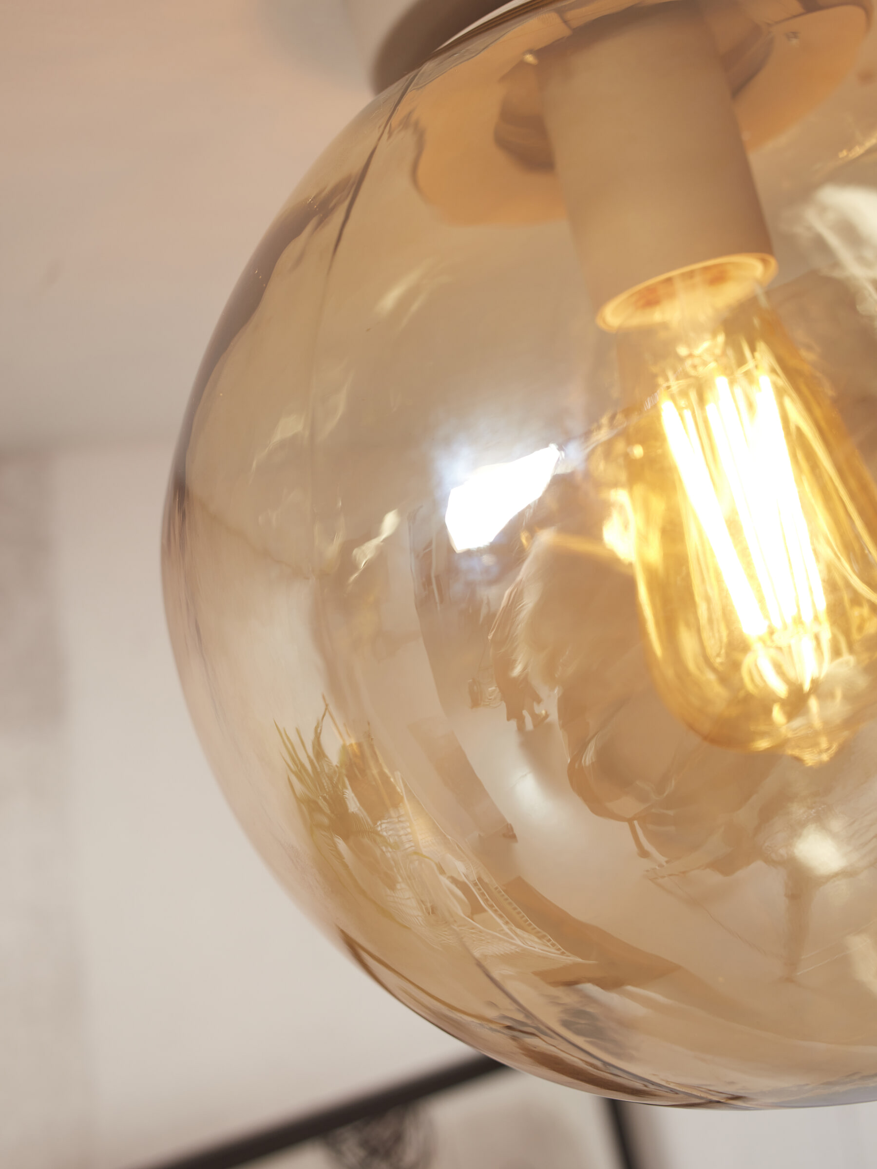 its about RoMi Plafondlamp 'Helsinki' 26cm, kleur Amber
