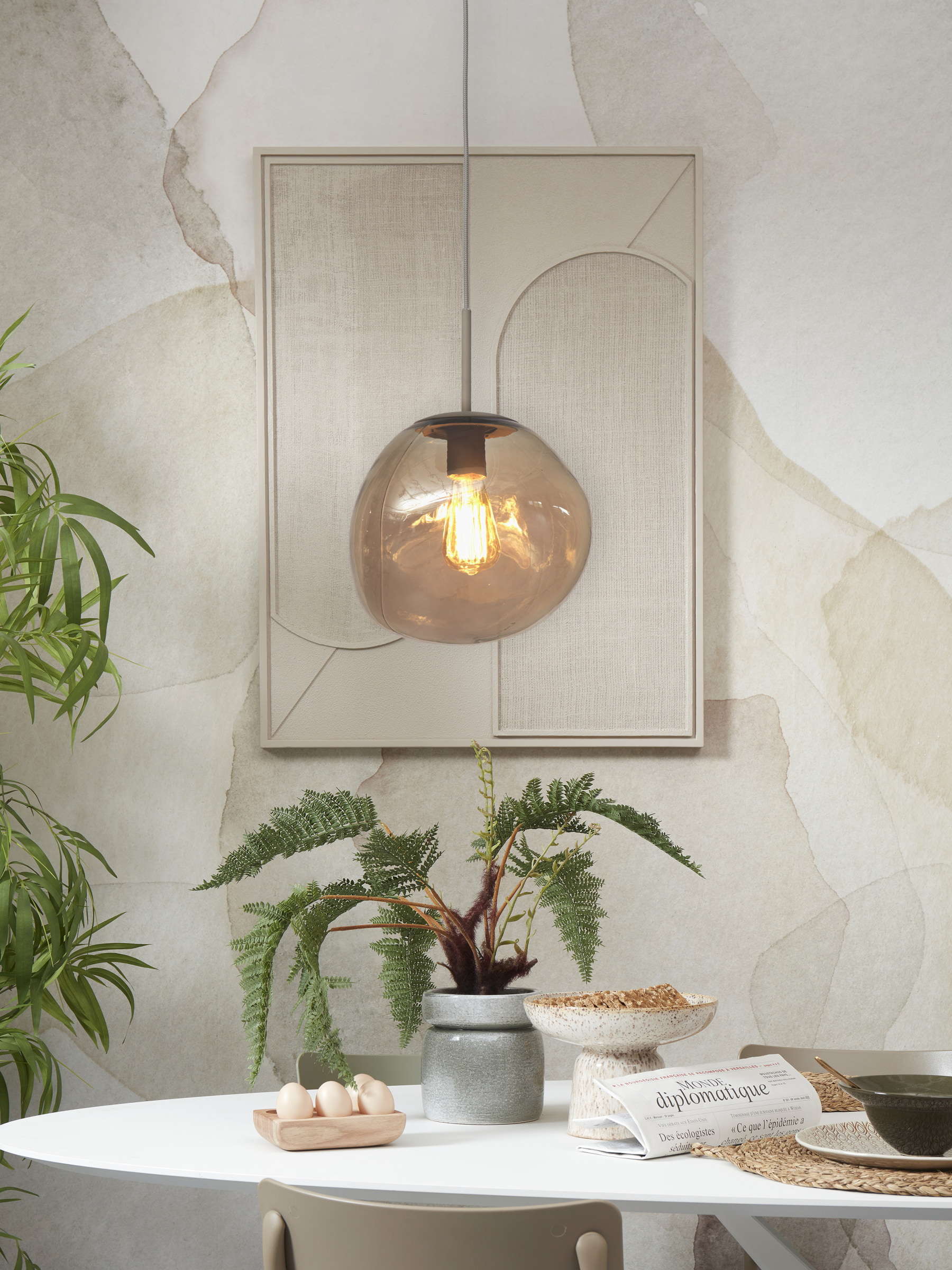its about RoMi Hanglamp 'Helsinki' 26cm, kleur Amber