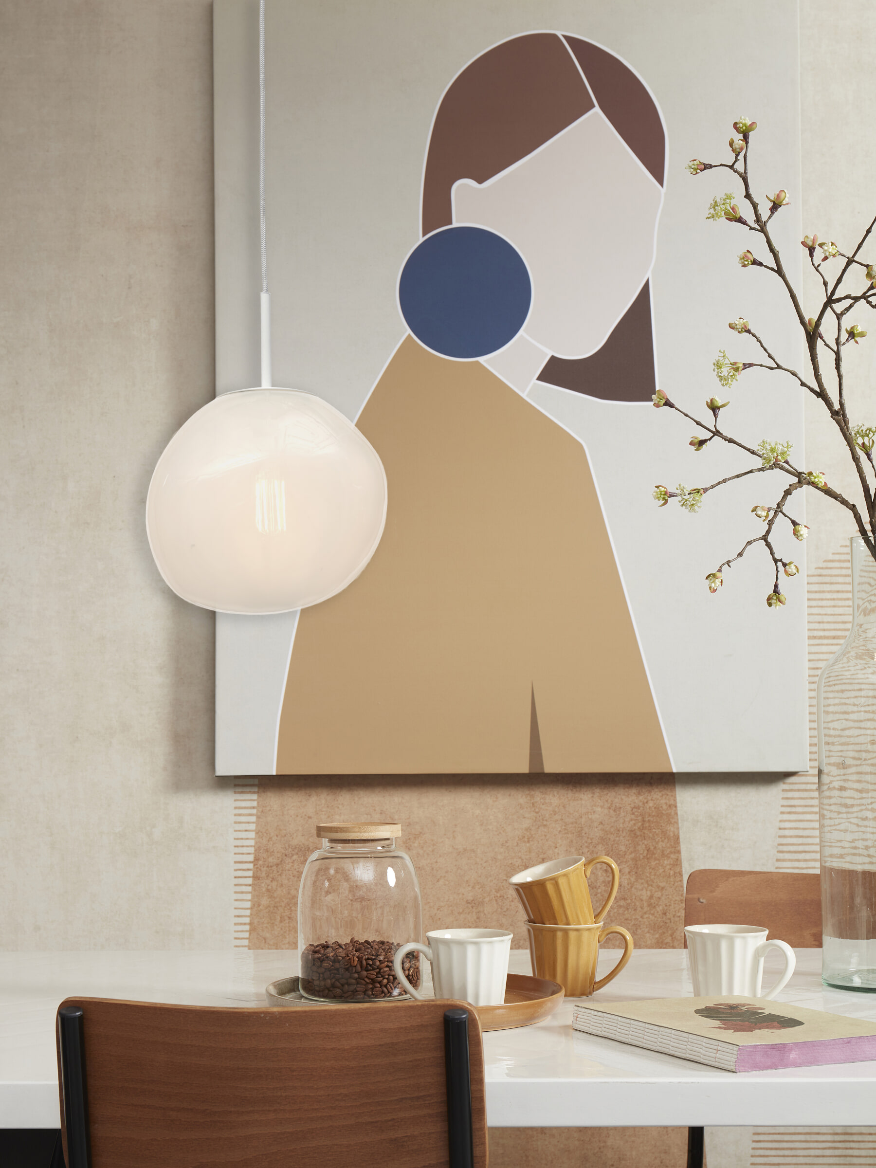 its about RoMi Hanglamp 'Helsinki' 26cm, kleur Wit