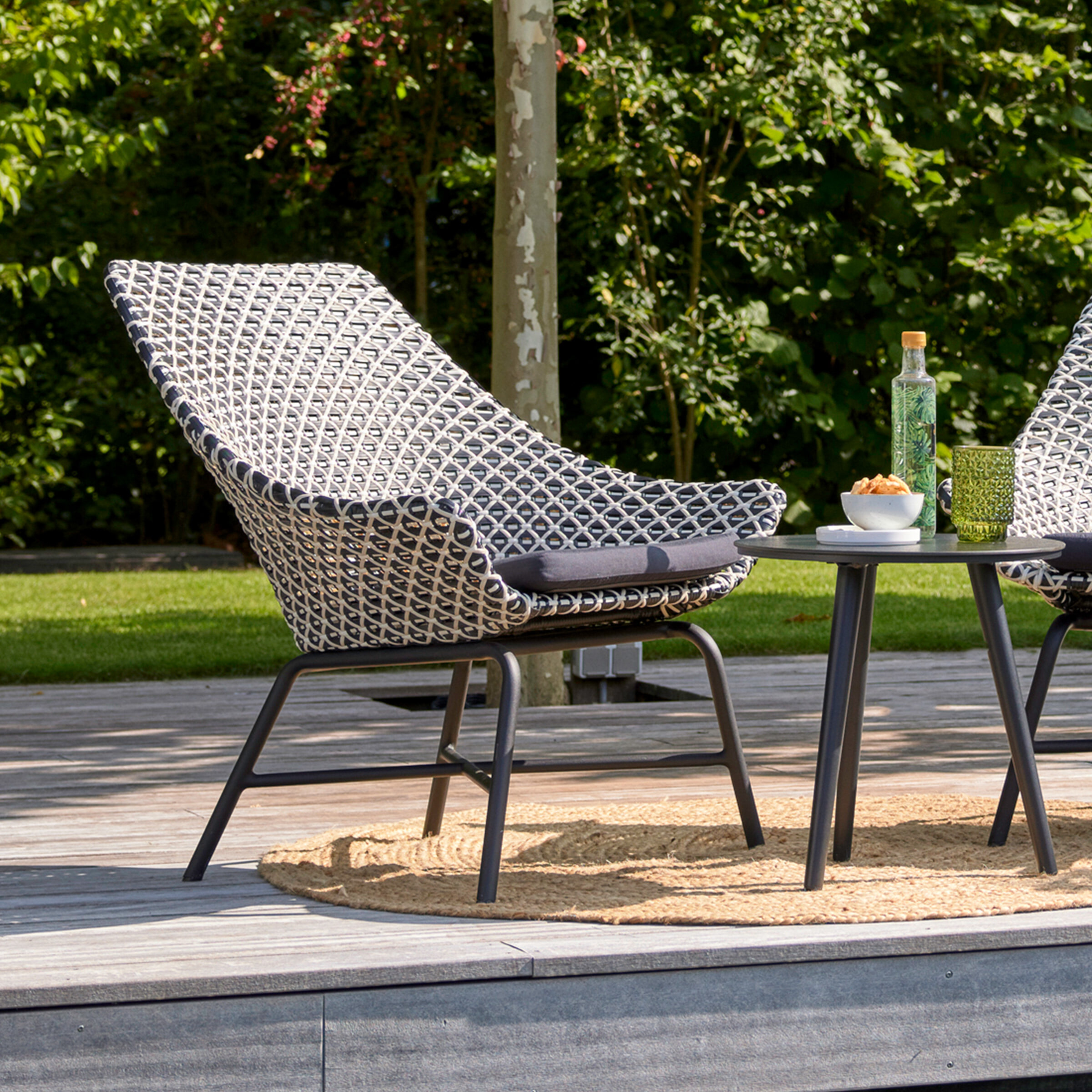 Hartman Loungestoel 'Delphine' kleur Zwart Hartman Loungestoel 'Delphine' kleur Zwart