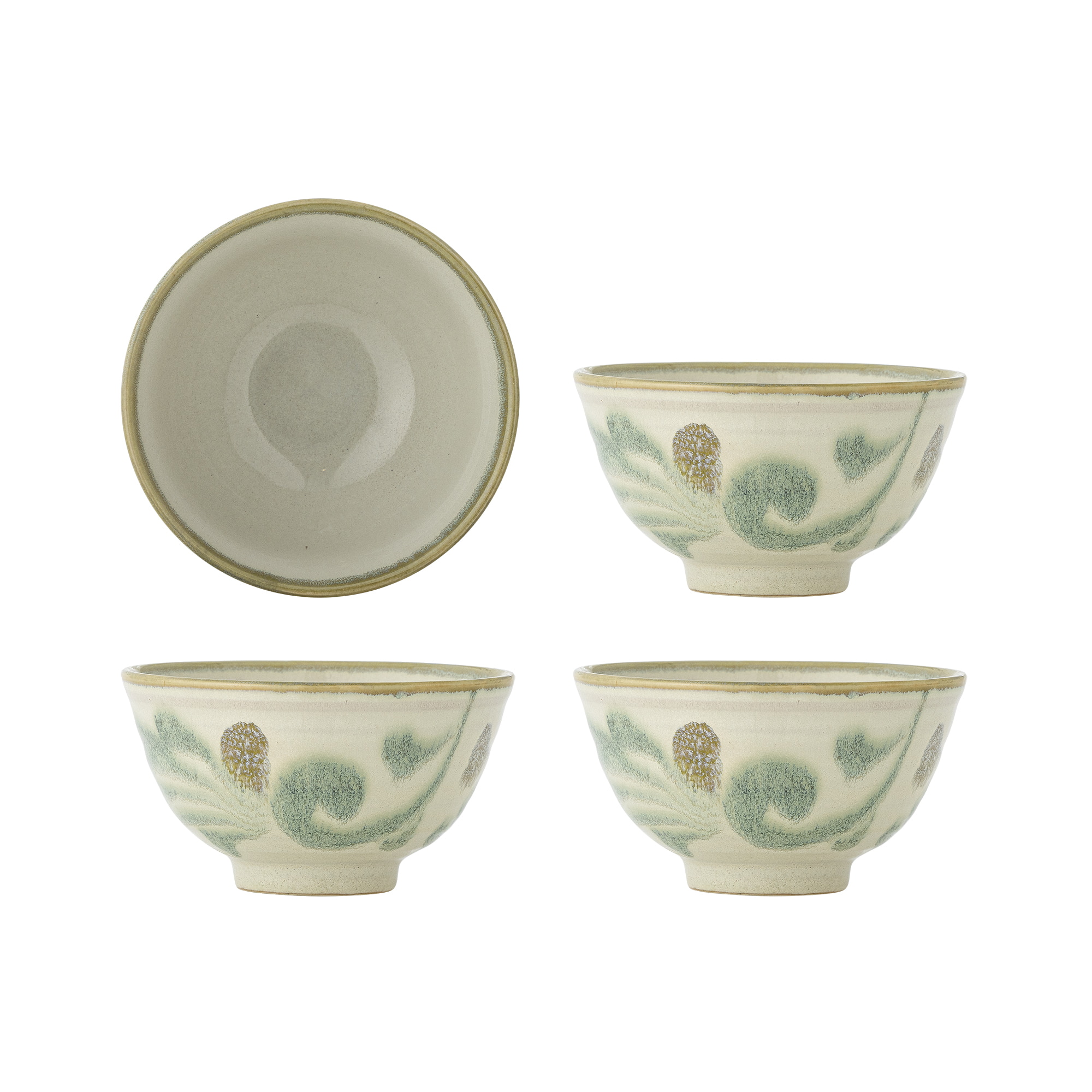 Bloomingville Schaal Bethany Set van 4 stuks - Beige/Groen