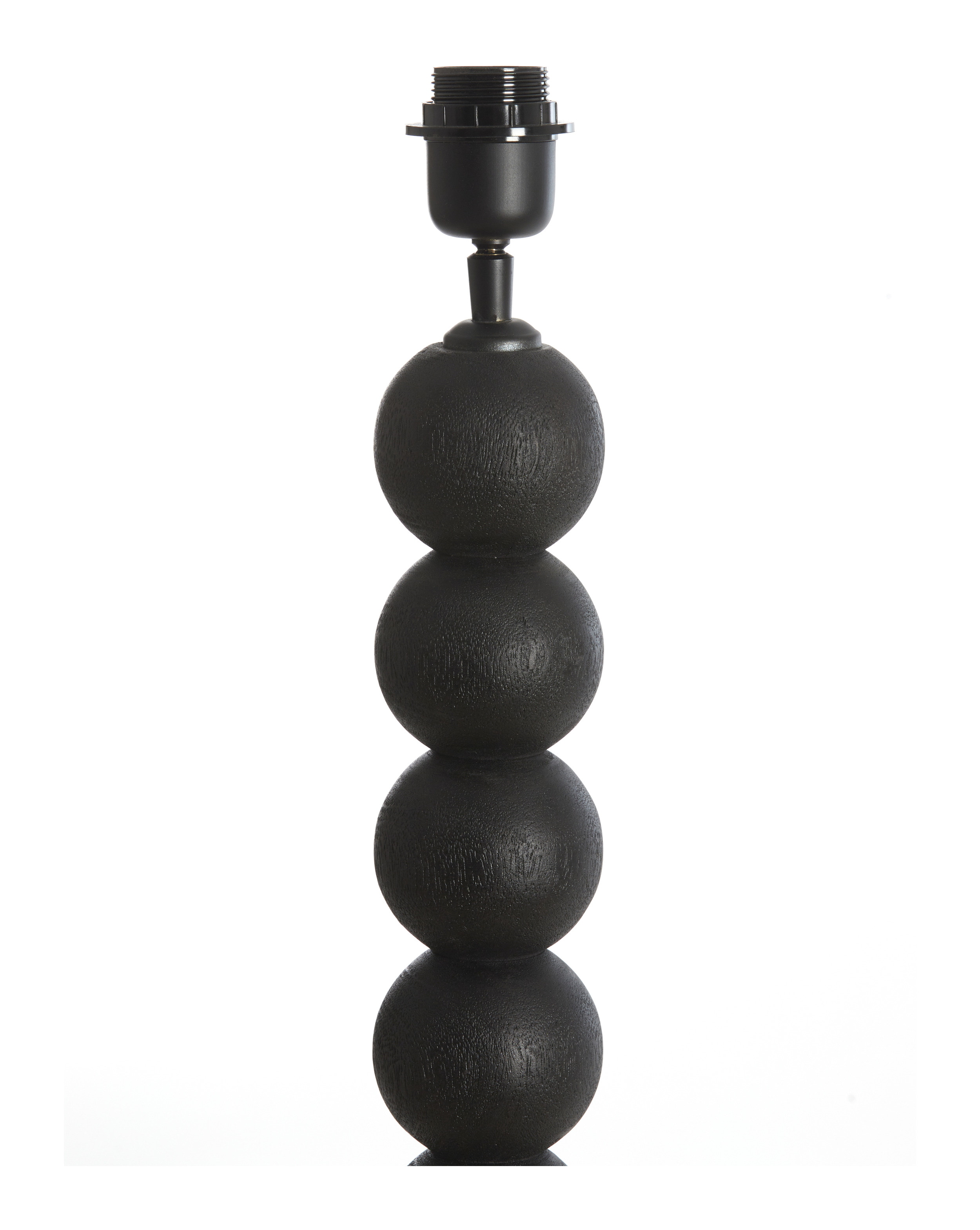 Light & Living Vloerlamp 'Veglio' Mangohout, 130cm, kleur Mat Zwart (excl. kap)
