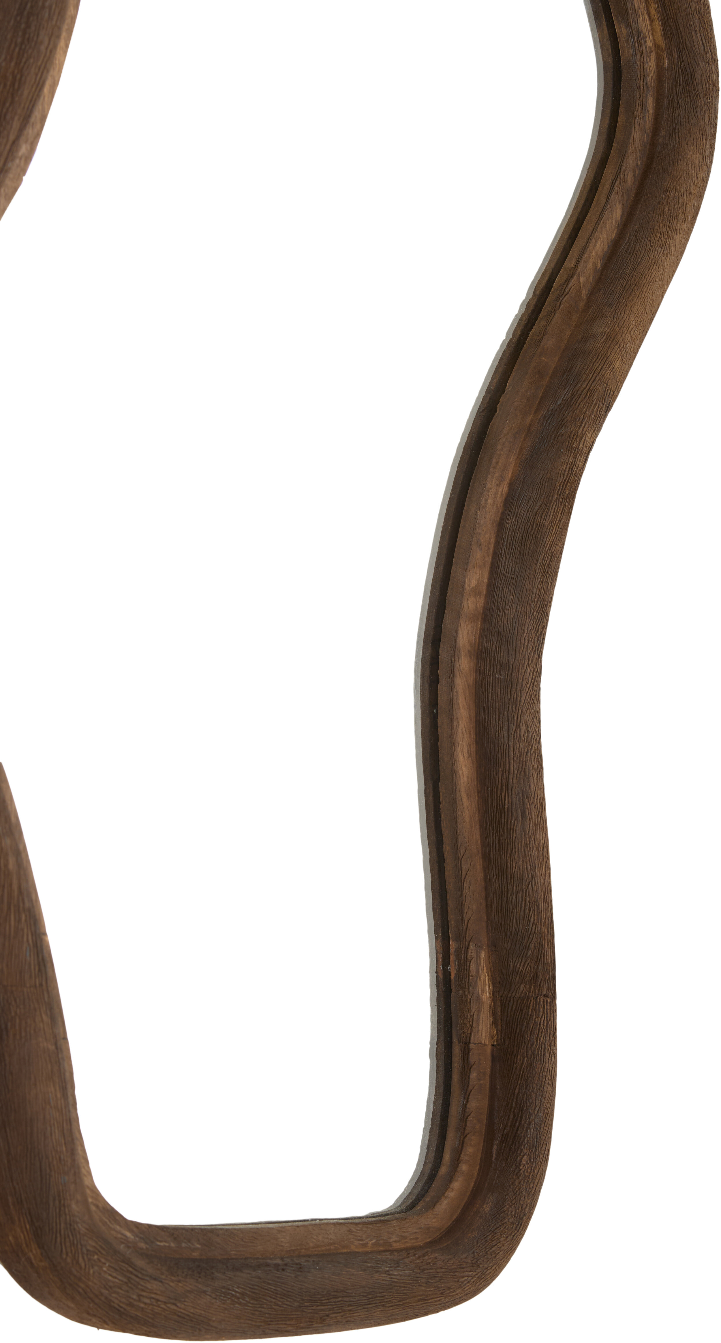 Light & Living Organische Spiegel 'Celano' Mangohout, 121 x 62cm, kleur Donkerbruin