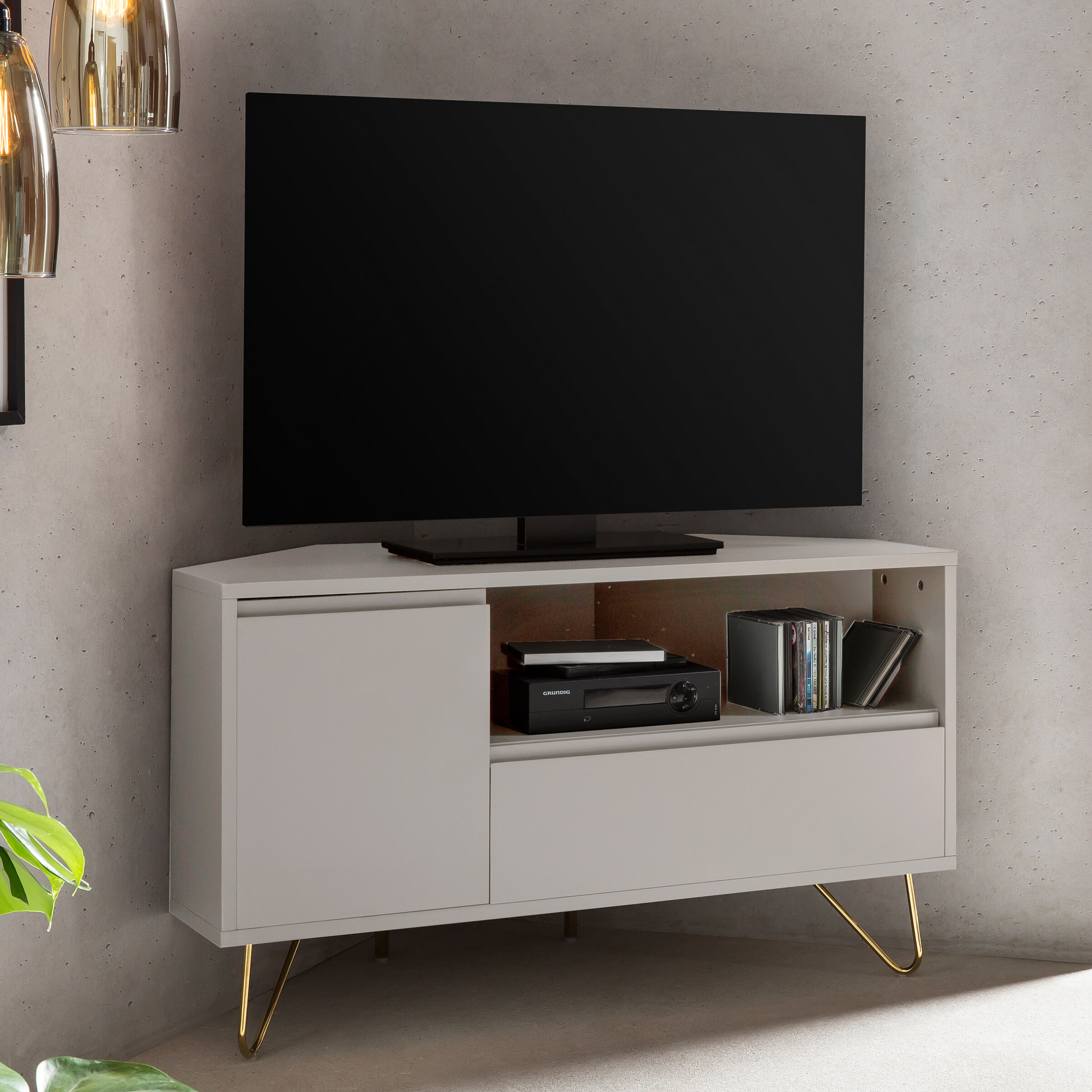 Artistiq Hoek-TV-meubel 'Carles', 100cm, kleur Wit