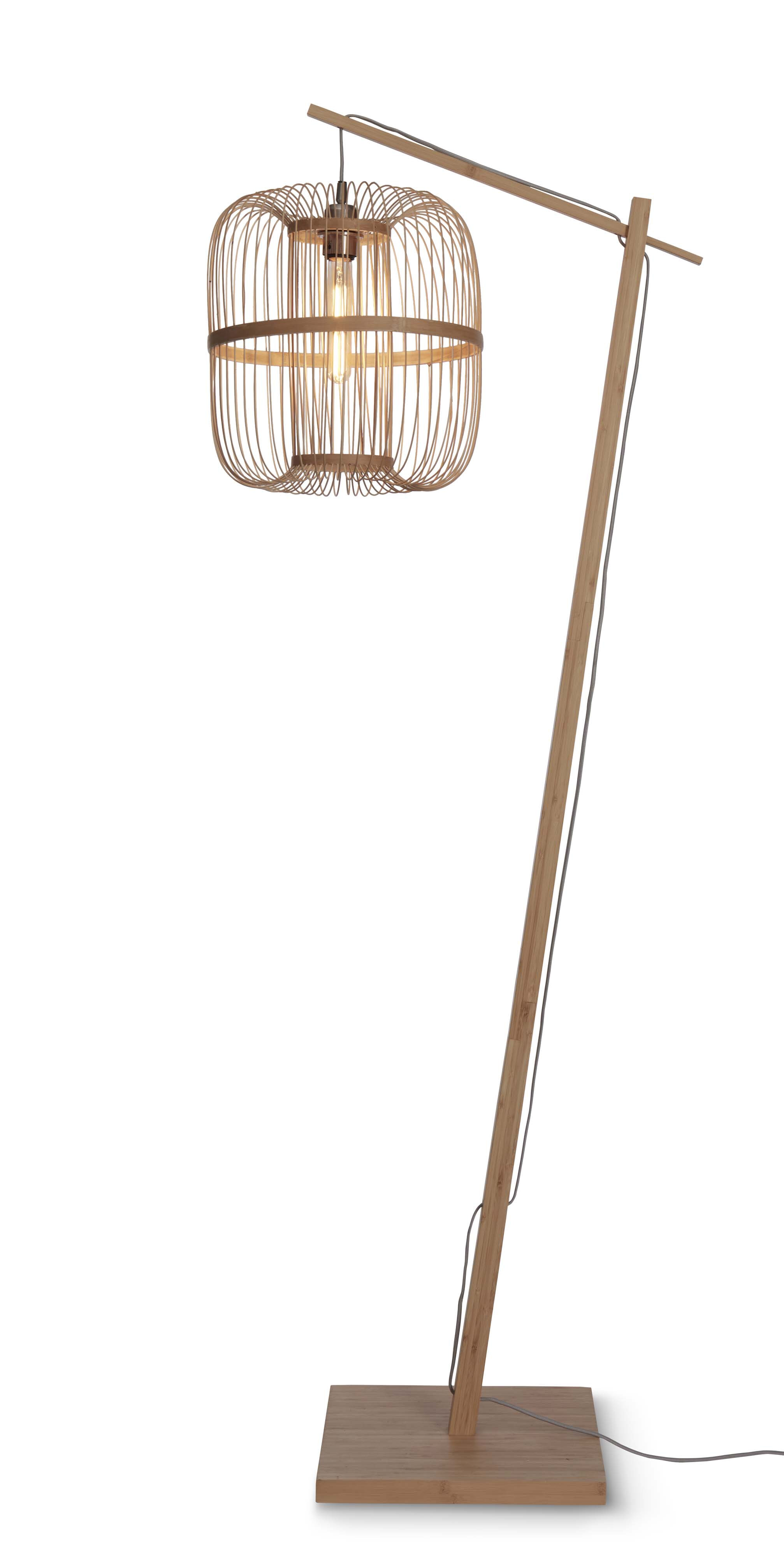 GOOD&MOJO Vloerlamp 'Hokkaido' Bamboe, 176cm, kleur Naturel