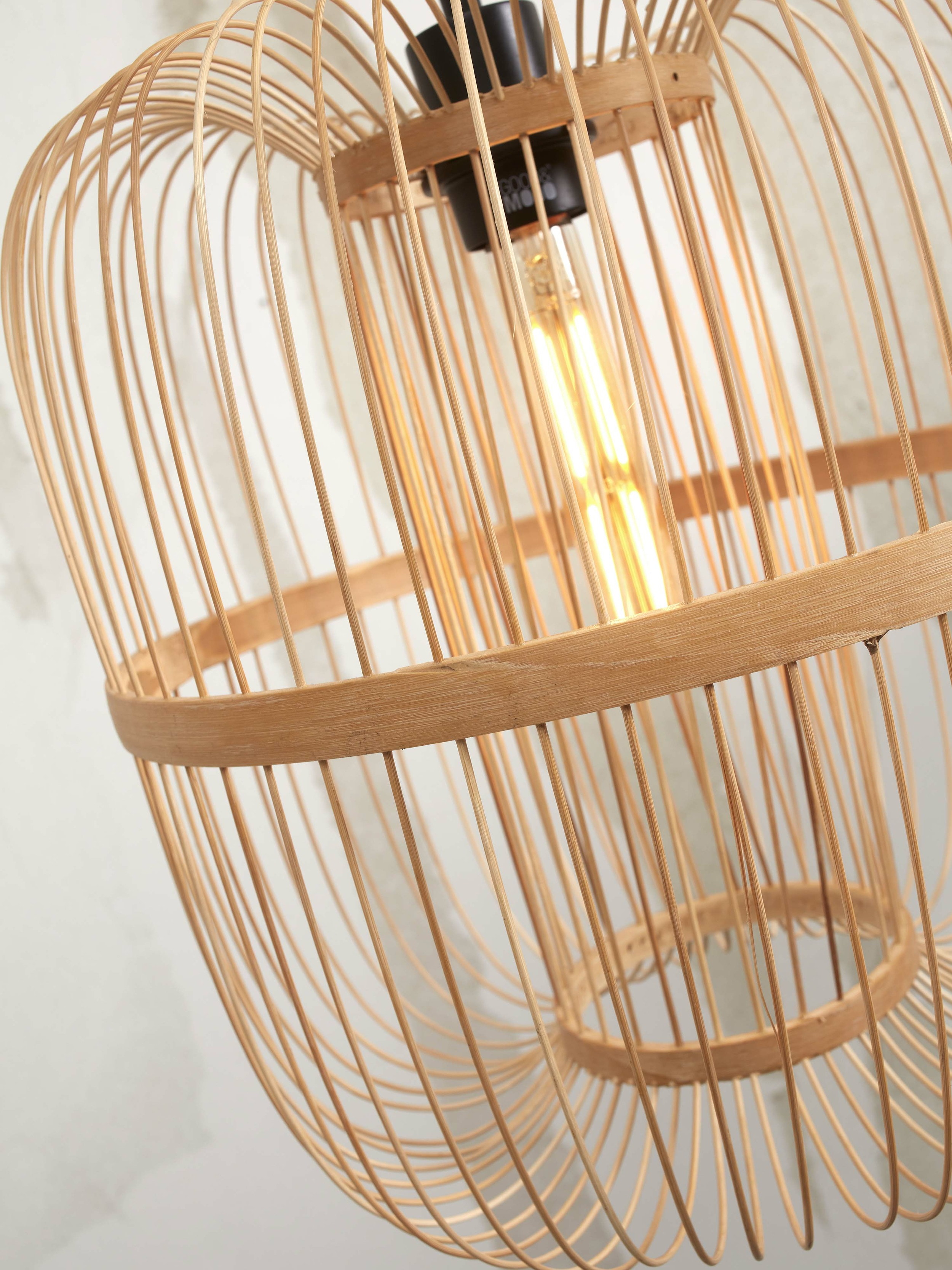 GOOD&MOJO Vloerlamp 'Hokkaido' Bamboe, 176cm, kleur Naturel