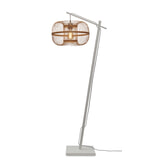 GOOD&MOJO Vloerlamp 'Hokkaido' Bamboe, 150cm, kleur Wit/Naturel