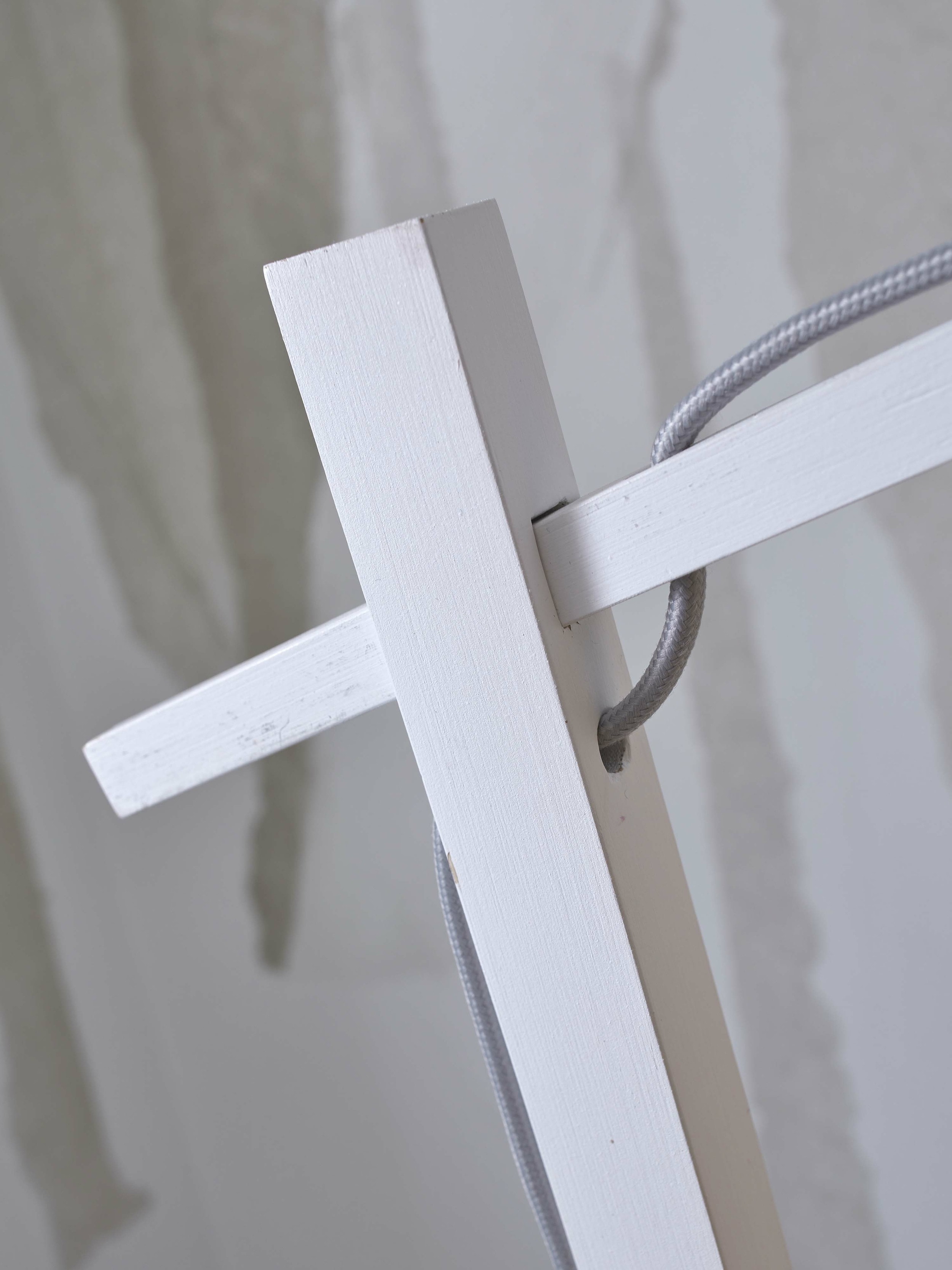 GOOD&MOJO Vloerlamp 'Hokkaido' Bamboe, 150cm, kleur Wit/Naturel