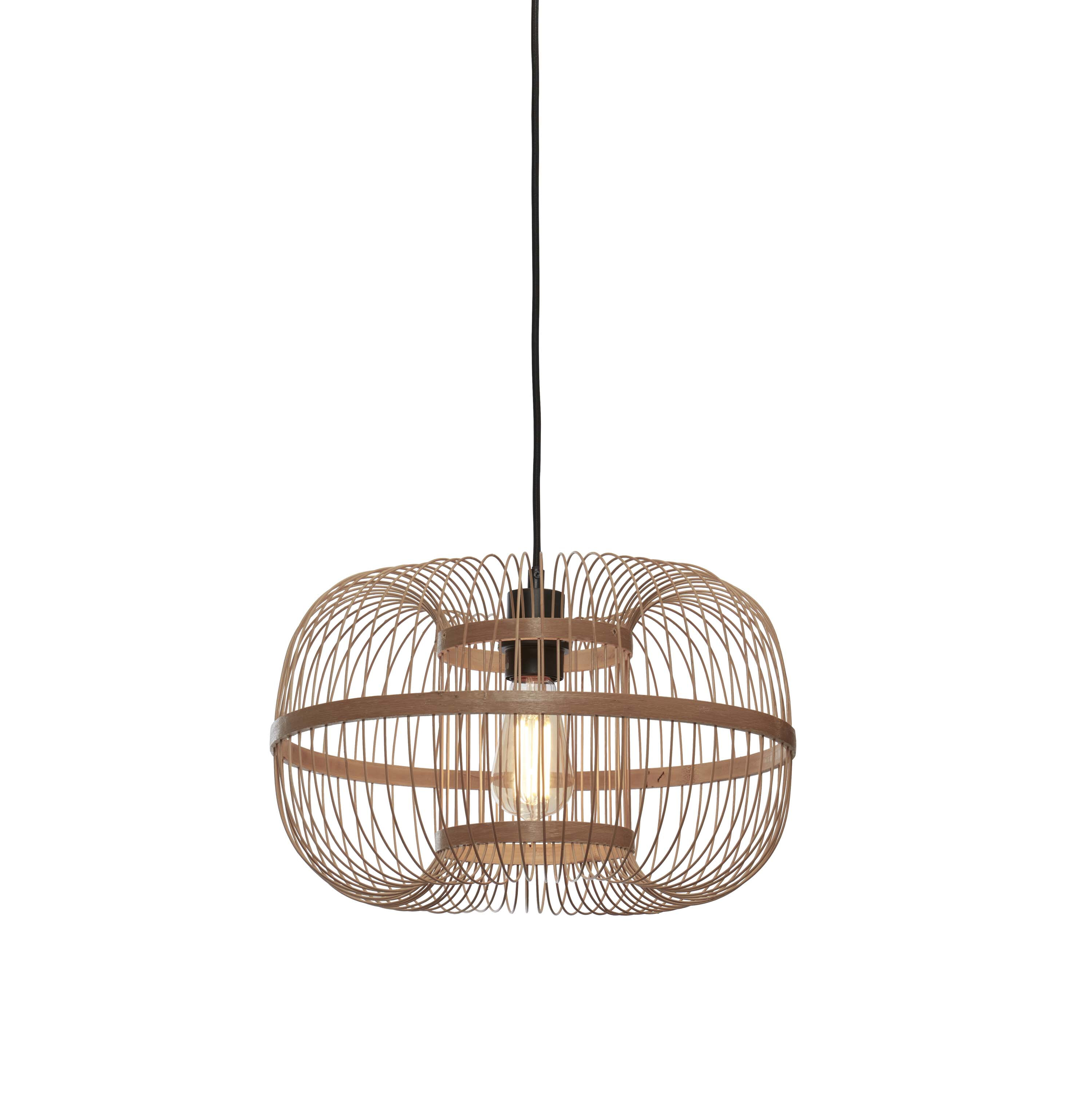 GOOD&MOJO Hanglamp 'Hokkaido' Bamboe, 38cm, kleur Naturel