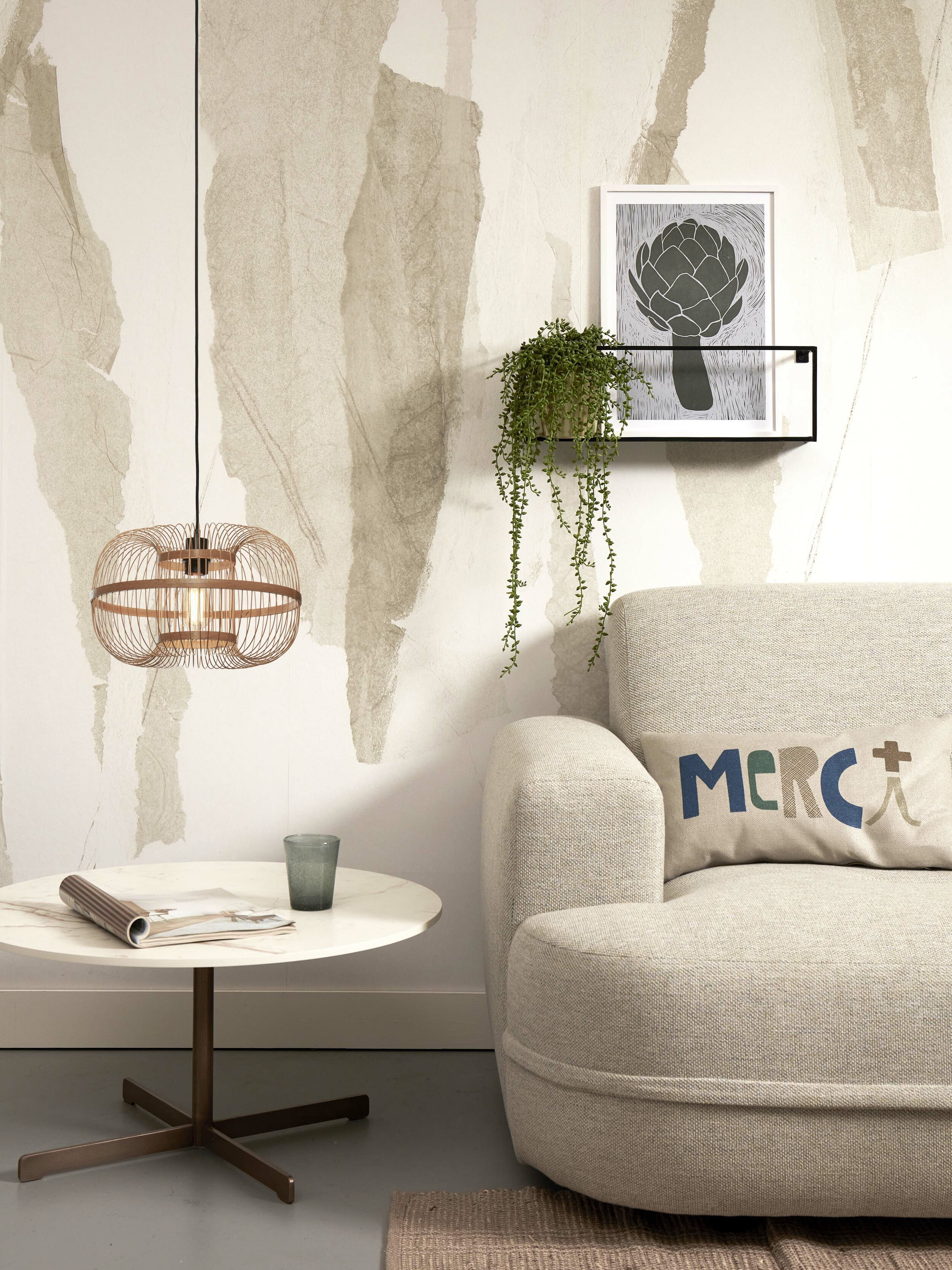 GOOD&MOJO Hanglamp 'Hokkaido' Bamboe, 38cm, kleur Naturel