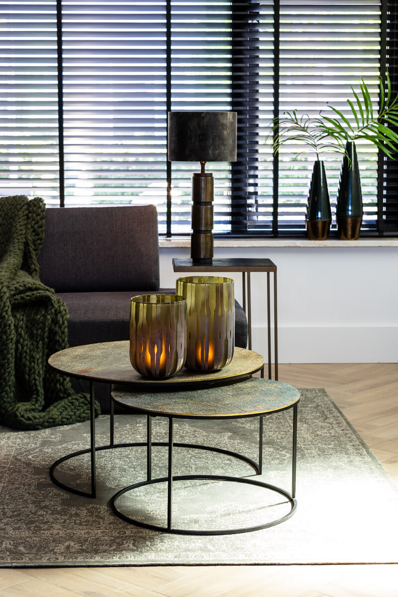 Light & Living Salontafel 'Rengo' Set van 2 stuks, kleur Antiek Brons