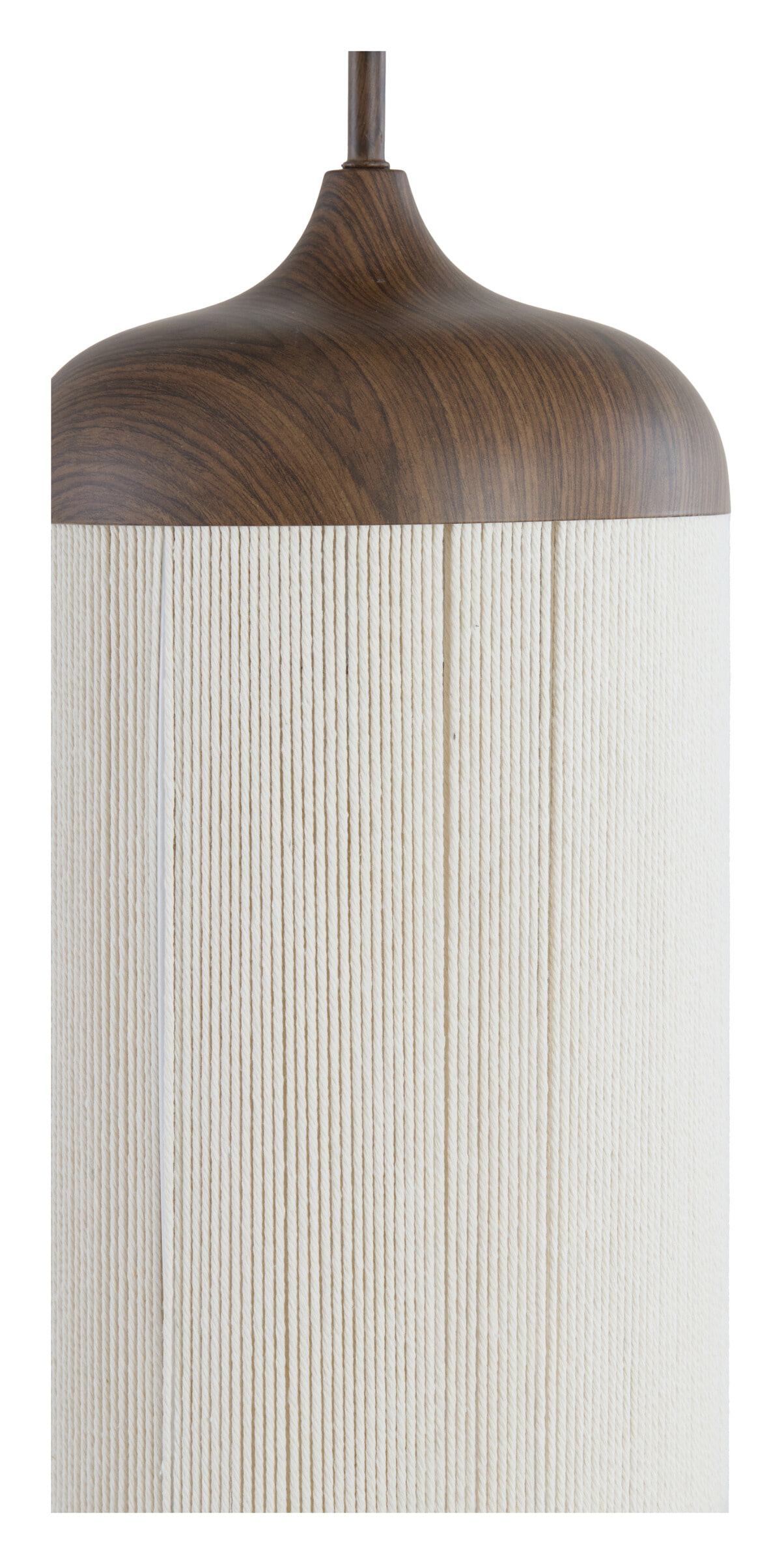 Light & Living Hanglamp 'Dania' Houtlook en touw, 28cm, kleur Donkerbruin