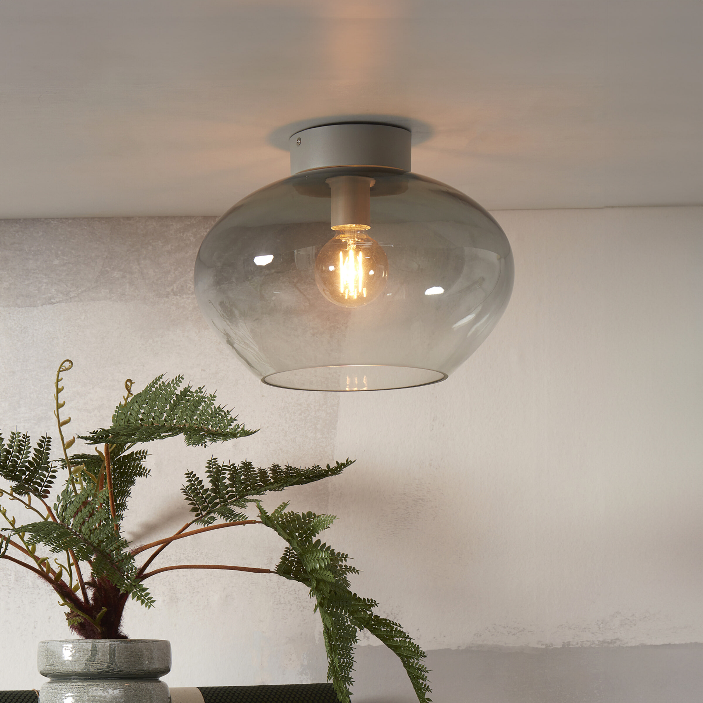 its about RoMi Plafondlamp 'Bologna' 35cm, kleur Lichtgrijs
