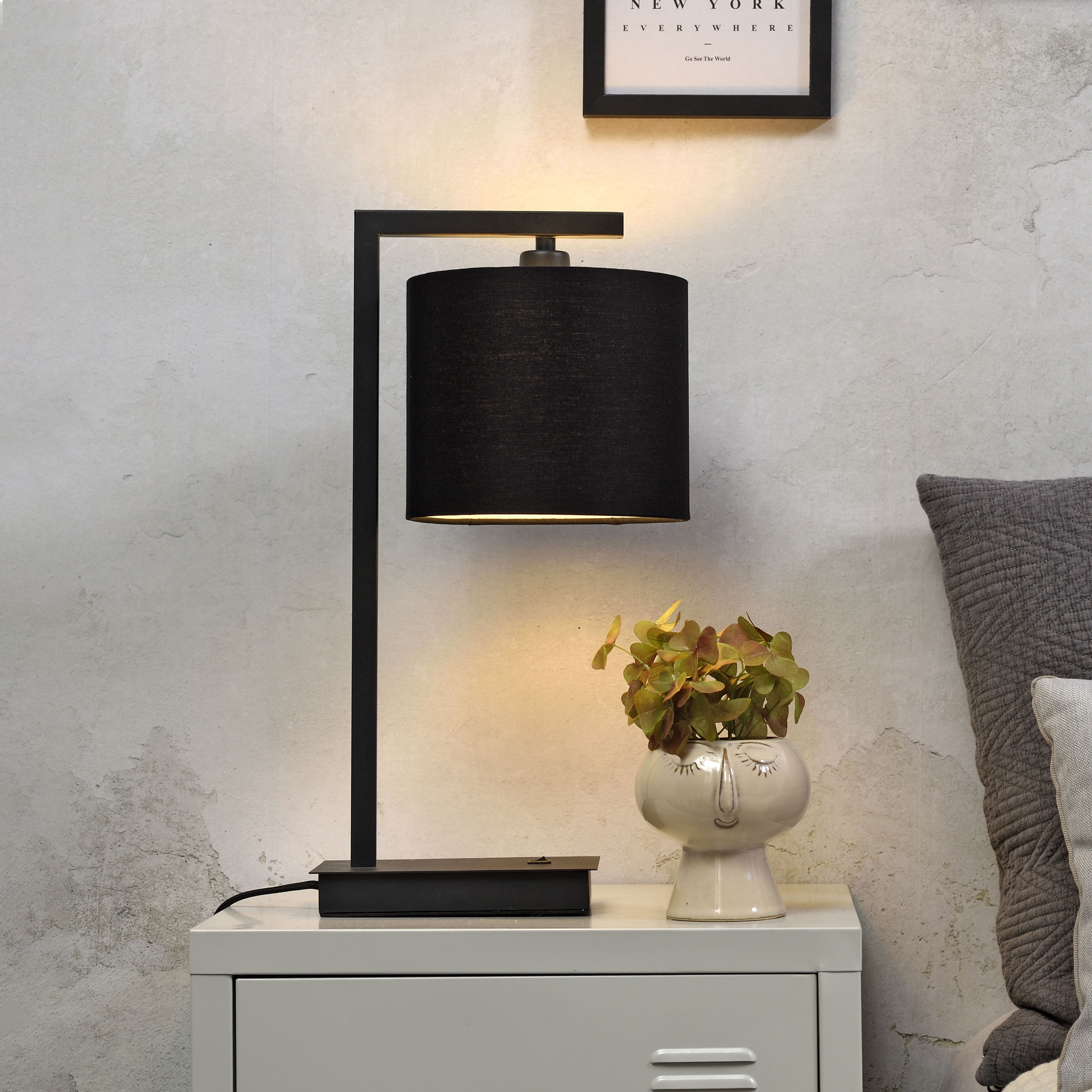 its about RoMi Tafellamp 'Boston' 44cm, kleur Zwart