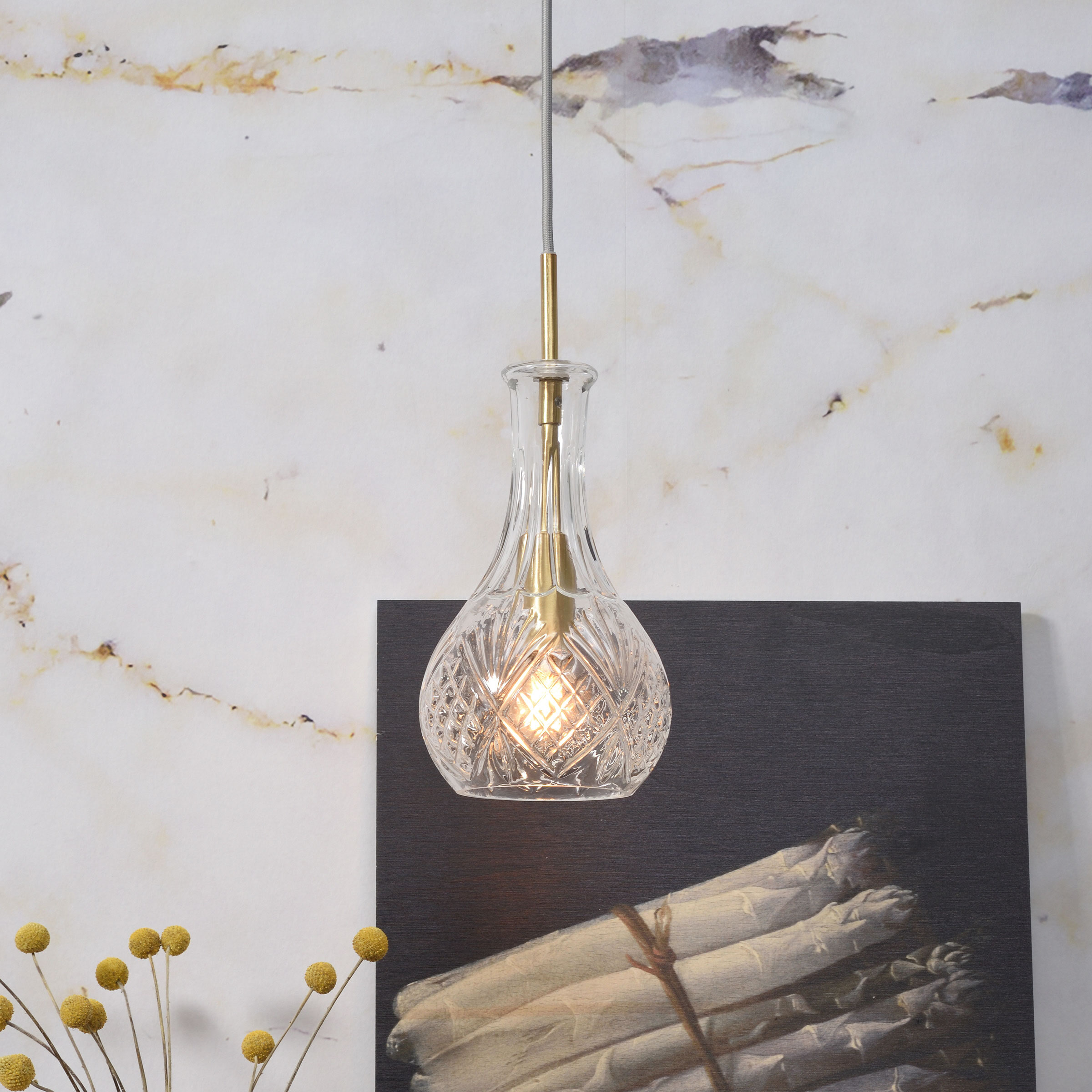 its about RoMi Hanglamp Brussels Druppel, Glas - Goud