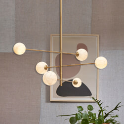 its about RoMi Hanglamp 'Carrara' 6-lamps, Marmerlook, kleur Wit