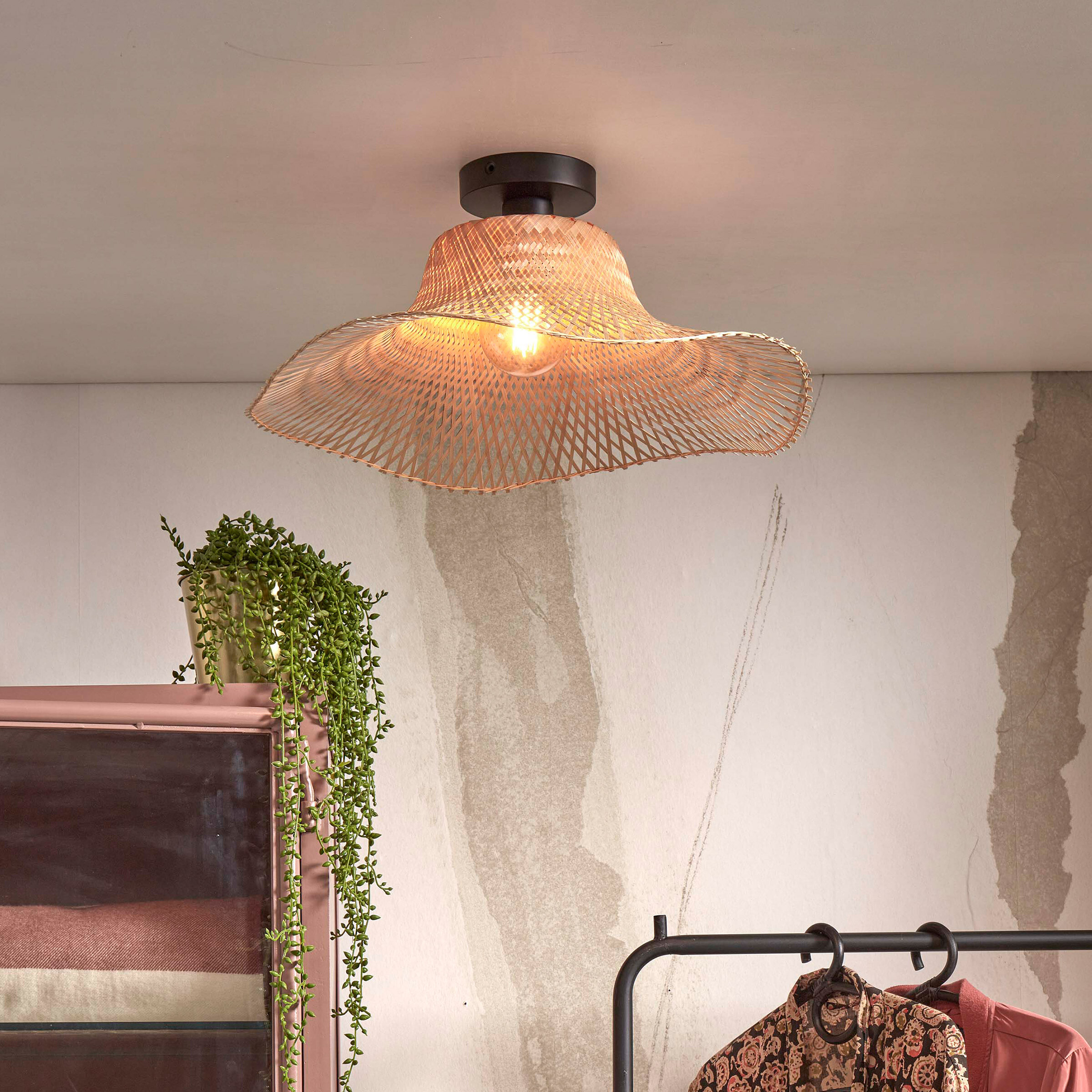 GOOD&MOJO Plafondlamp Ibiza Bamboe, 50cm