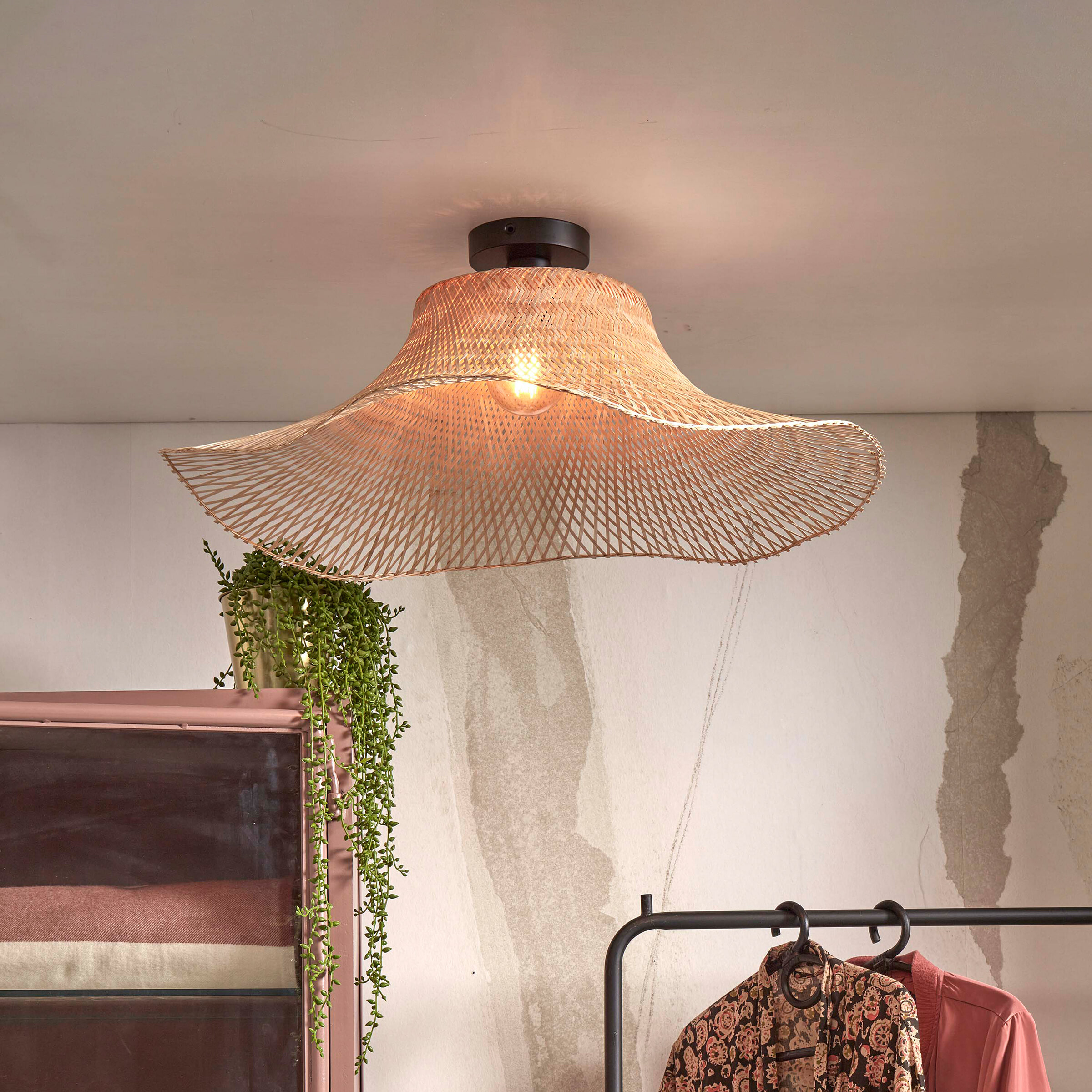 GOOD&MOJO Plafondlamp Ibiza Bamboe, 65cm