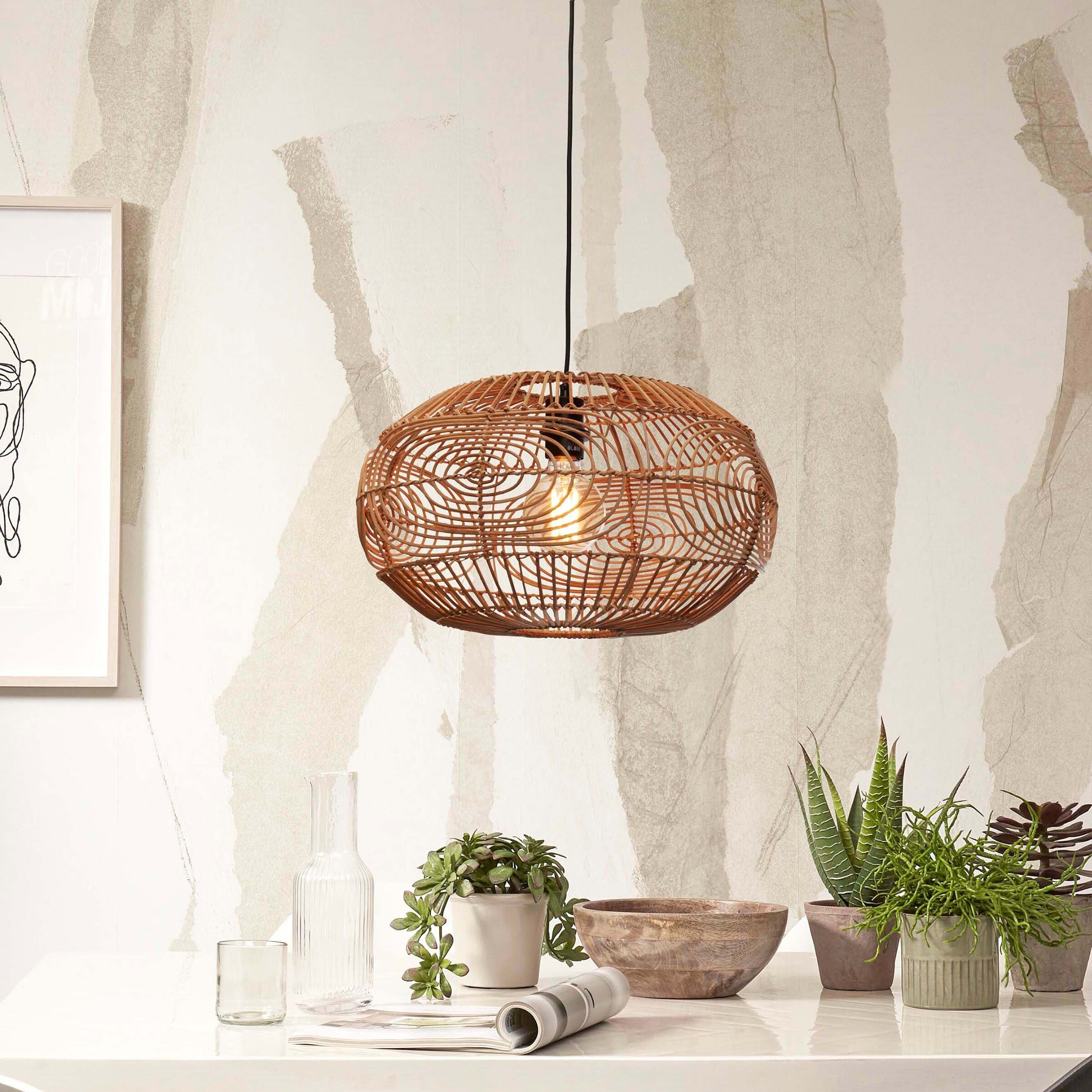 GOOD&MOJO Hanglamp Madeira Rotan, 48cm - Naturel