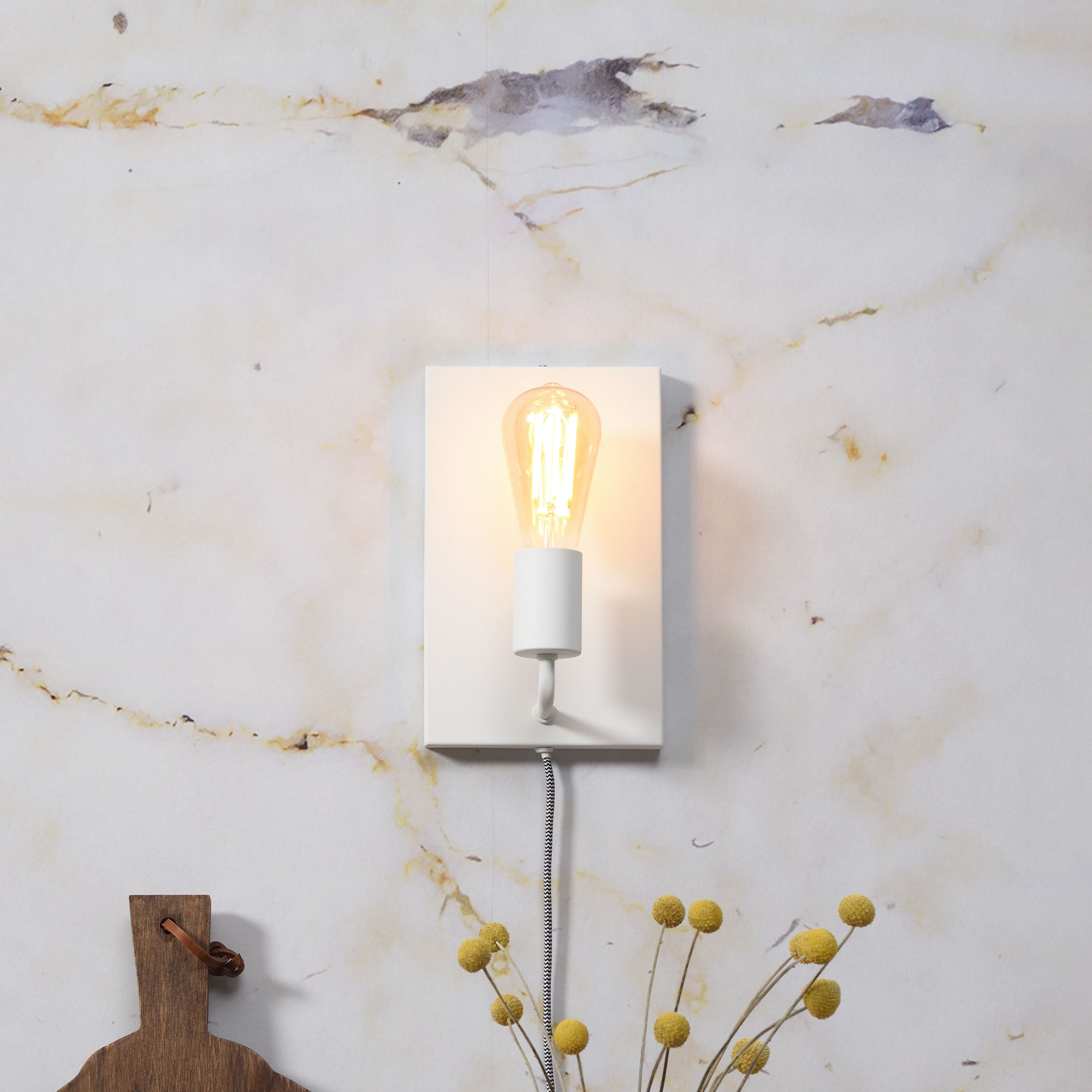its about RoMi Wandlamp 'Madrid' 25cm, kleur Wit
