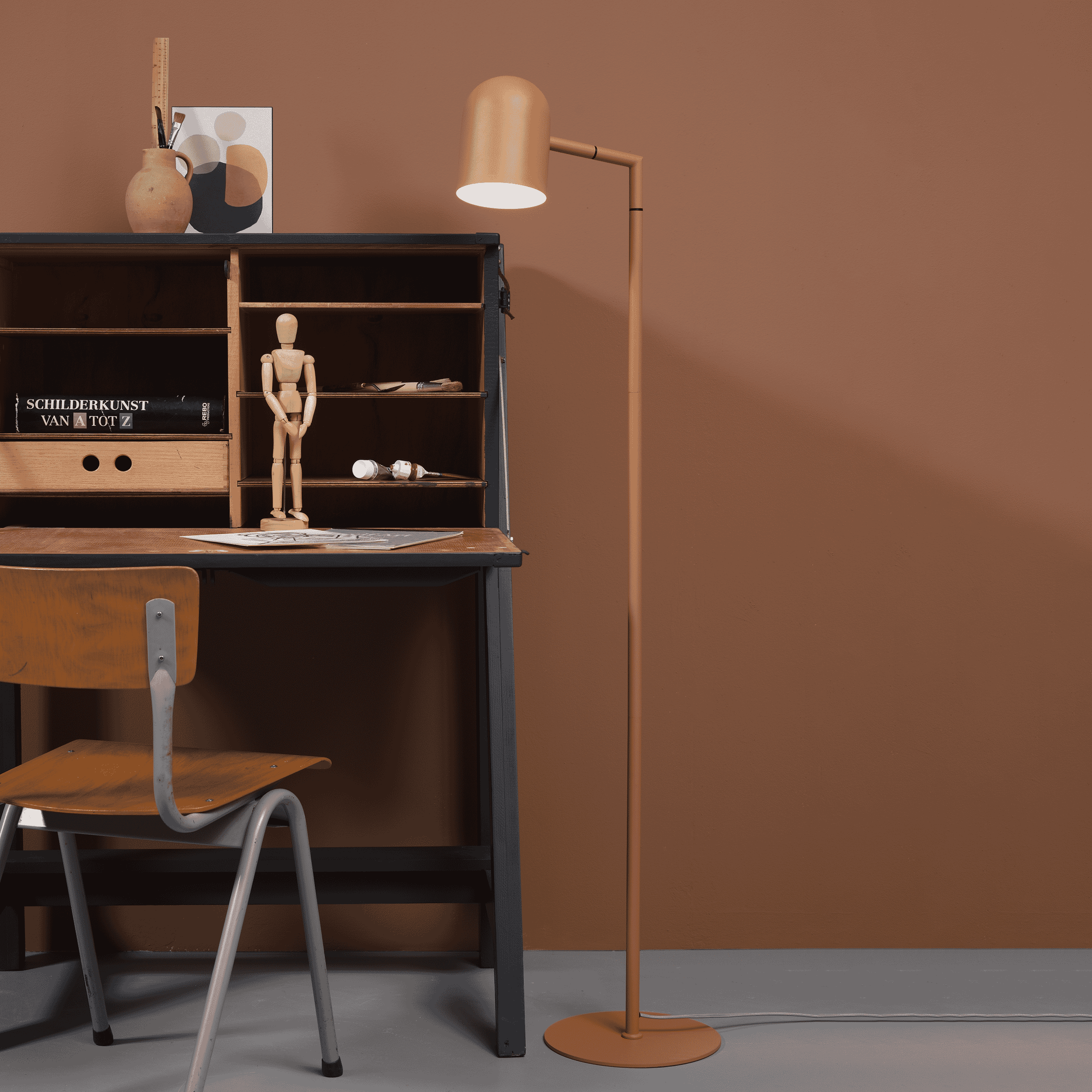 its about RoMi Vloerlamp 'Marseille' 141cm, kleur Terra