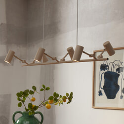 its about RoMi Hanglamp 'Montreux' 6-lamps, kleur Zand