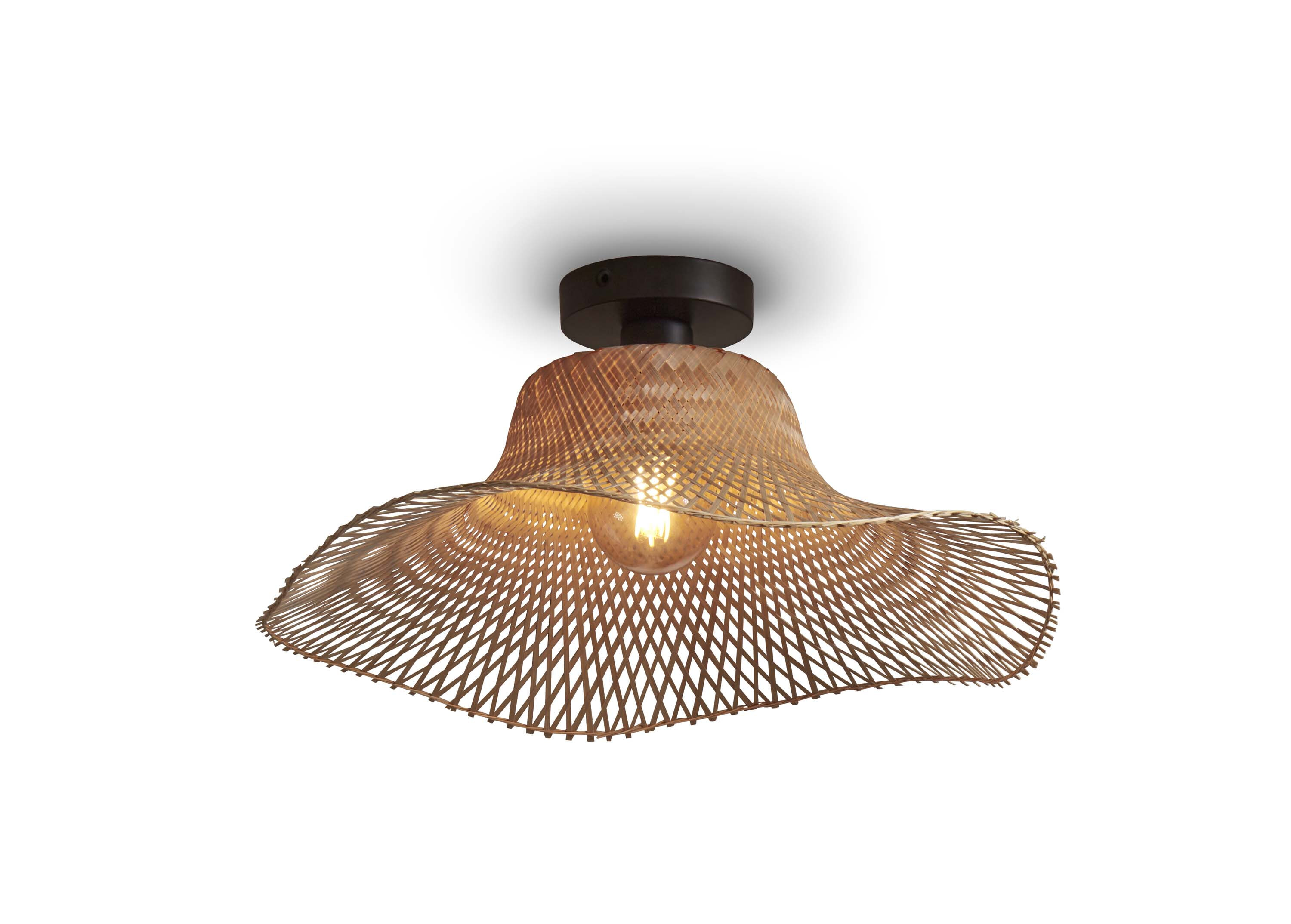 GOOD&MOJO Plafondlamp 'Ibiza' Bamboe, 50cm, kleur Naturel