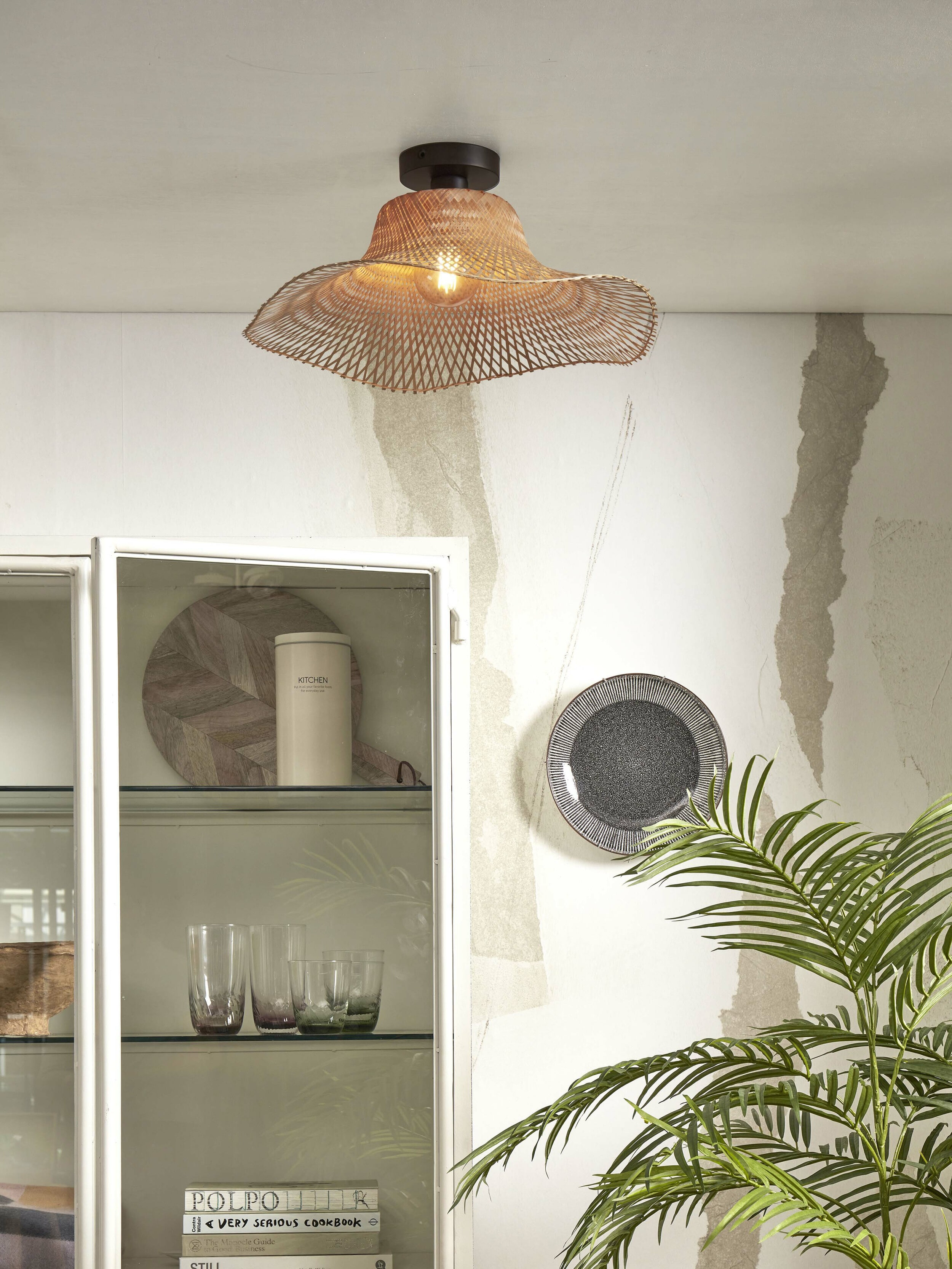 GOOD&MOJO Plafondlamp 'Ibiza' Bamboe, 50cm, kleur Naturel