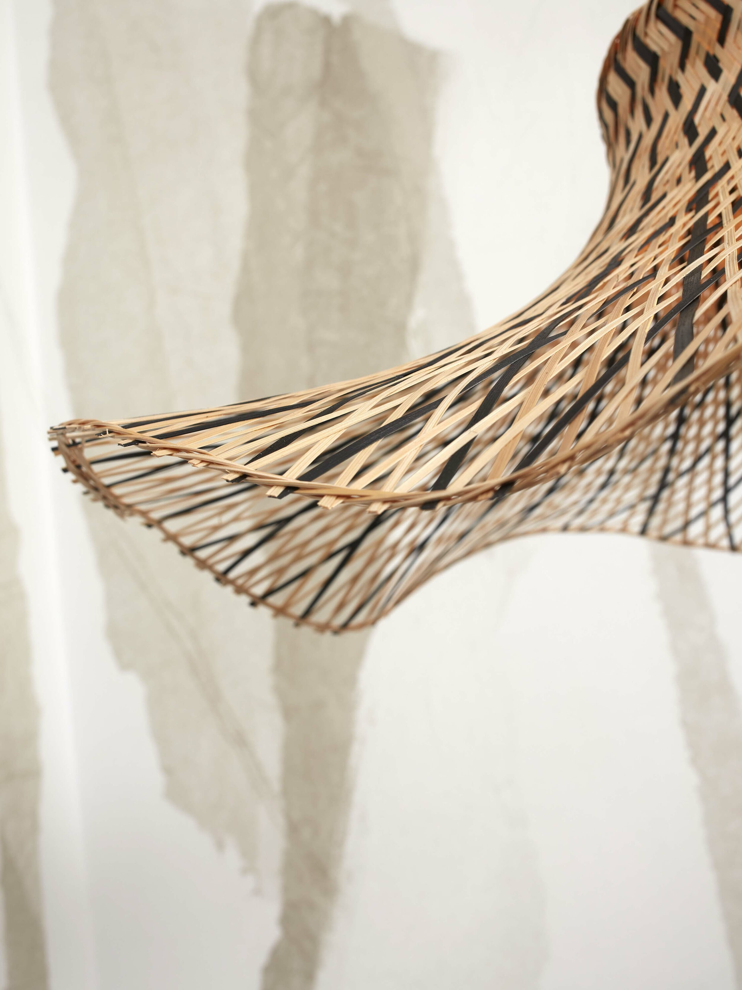 GOOD&MOJO Plafondlamp 'Ibiza' Bamboe, 65cm, kleur Naturel/Zwart