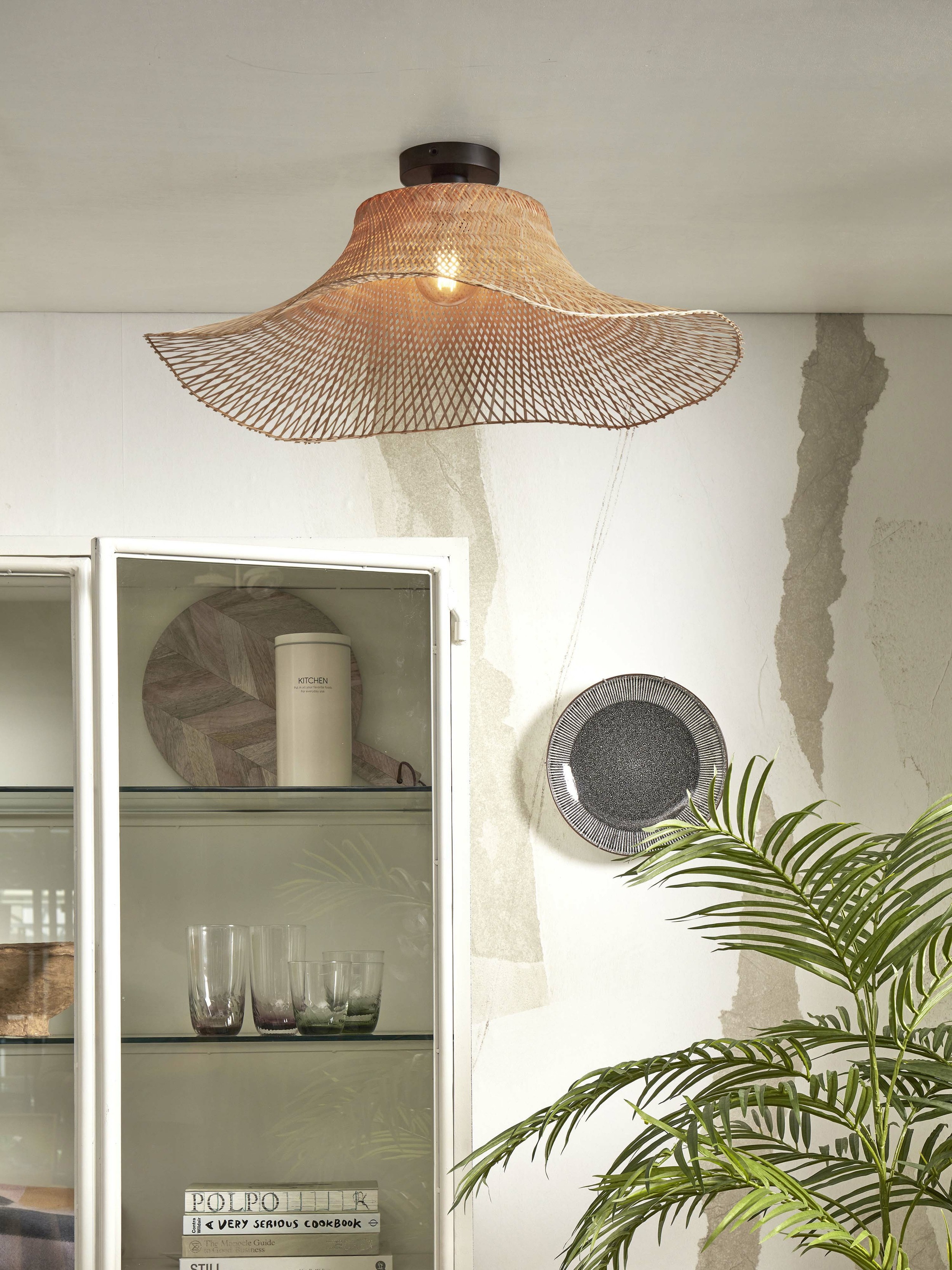 GOOD&MOJO Plafondlamp 'Ibiza' Bamboe, 65cm, kleur Naturel