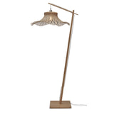GOOD&MOJO Vloerlamp 'Ibiza' Bamboe, 176cm, kleur Naturel/Zwart