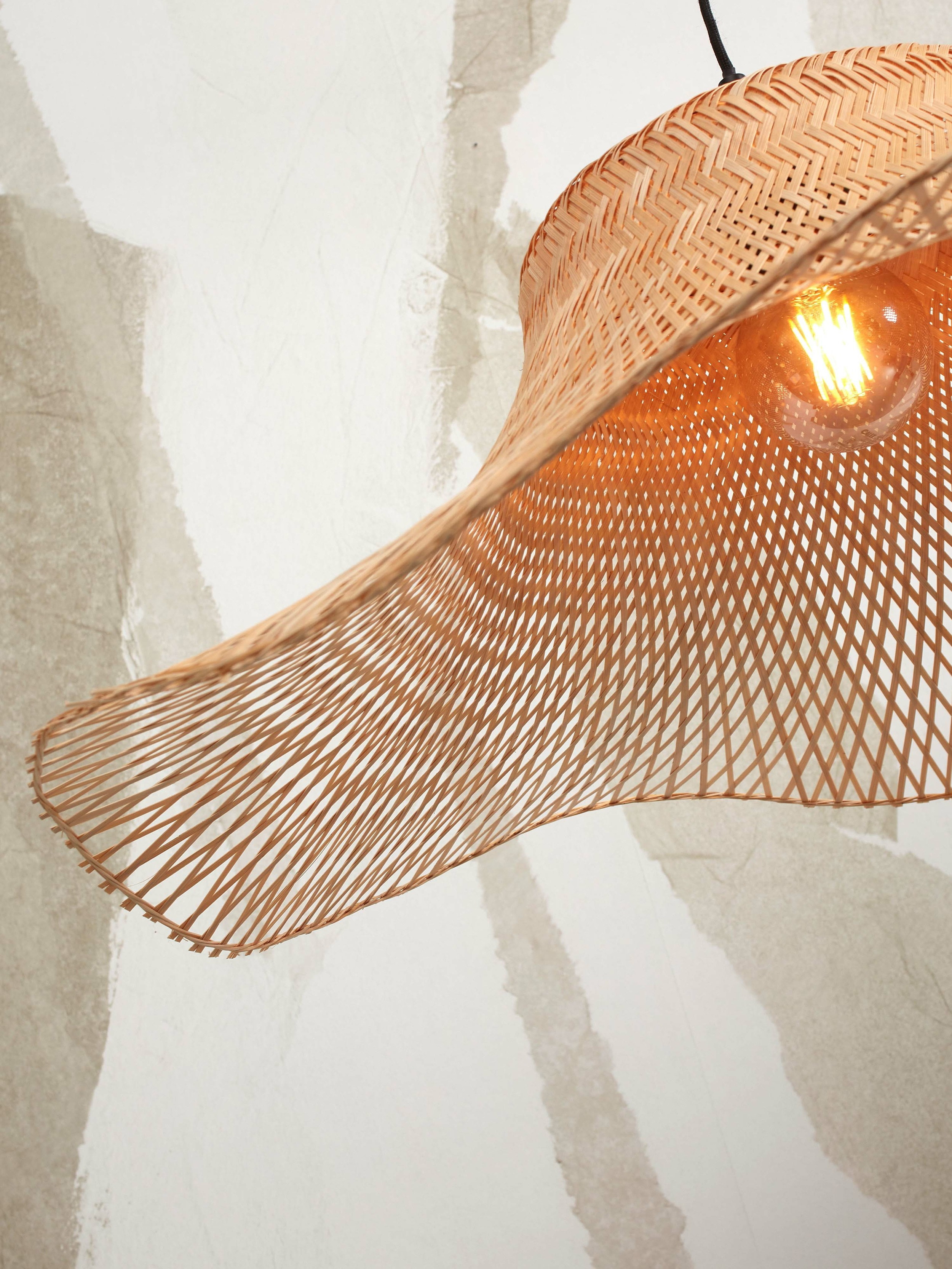 GOOD&MOJO Vloerlamp 'Ibiza' Bamboe, 176cm, kleur Naturel
