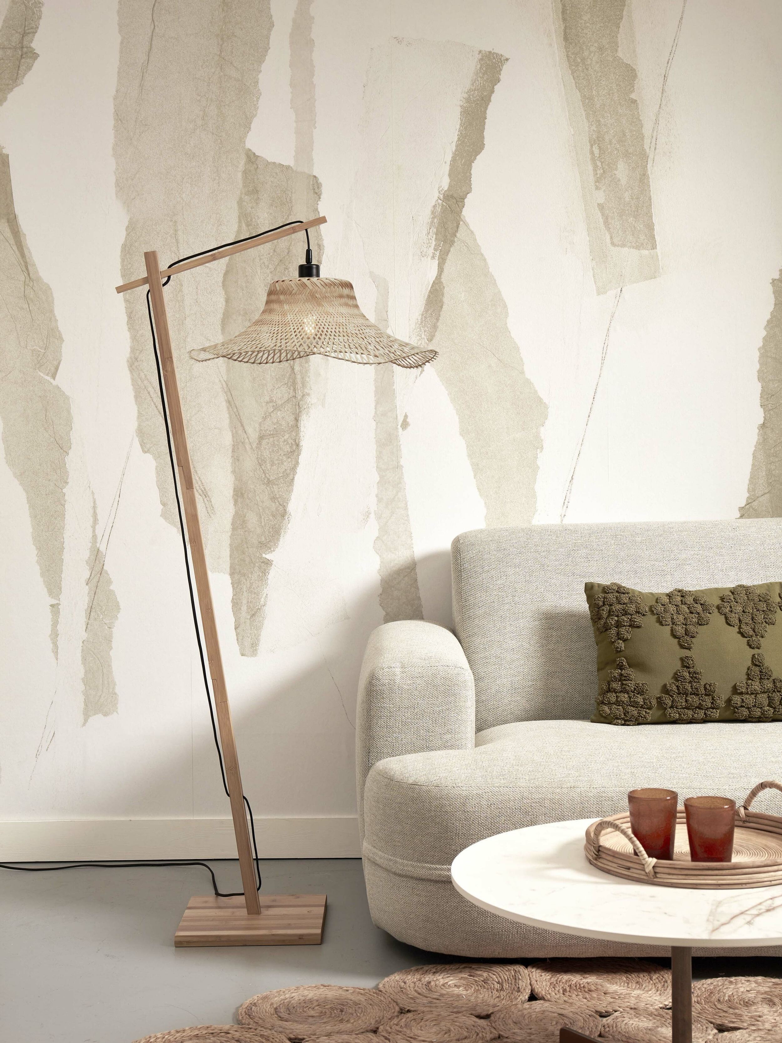 GOOD&MOJO Vloerlamp 'Ibiza' Bamboe, 150cm, kleur Naturel