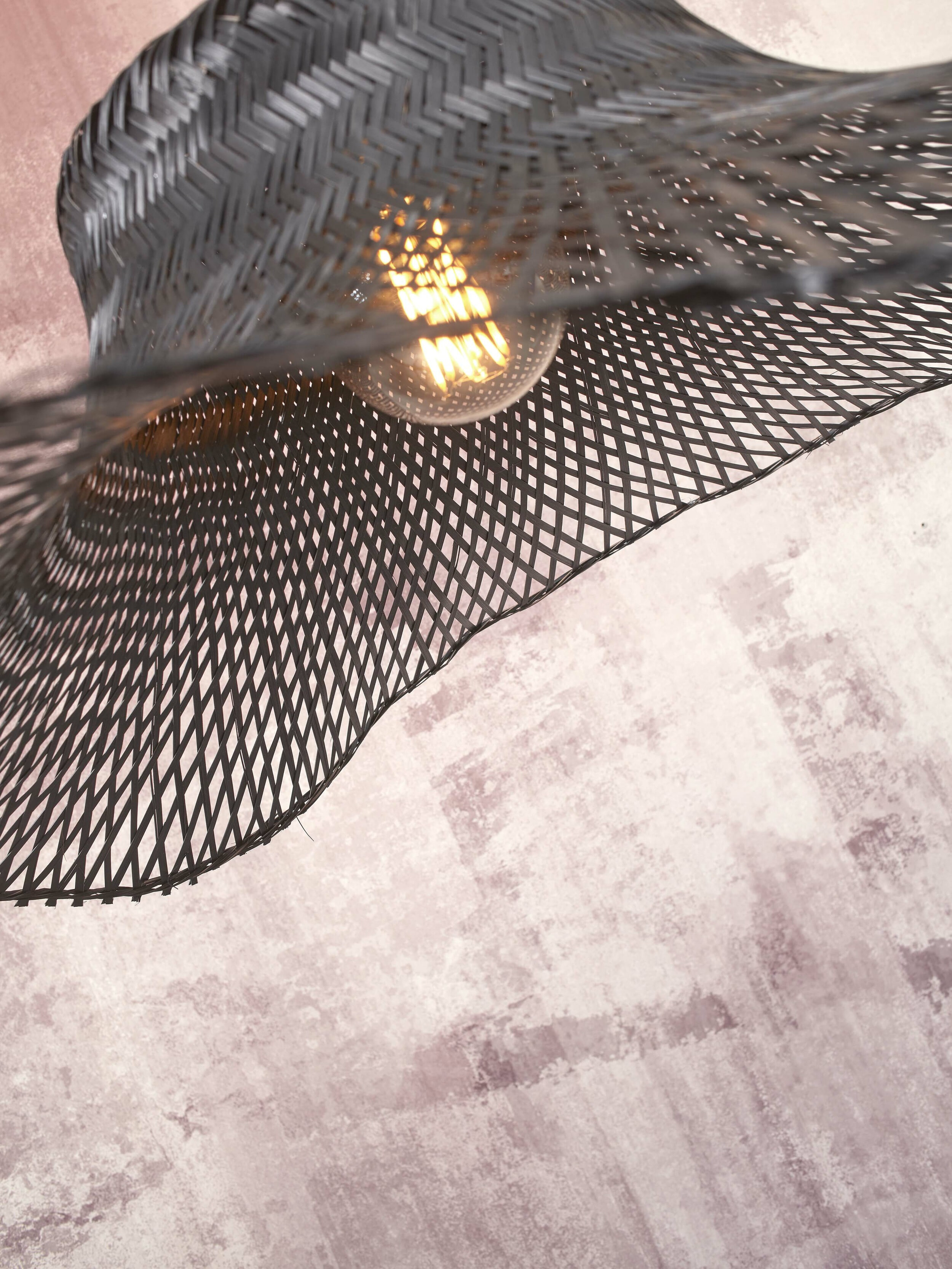 GOOD&MOJO Hanglamp 'Ibiza' Bamboe, 50cm, kleur Zwart