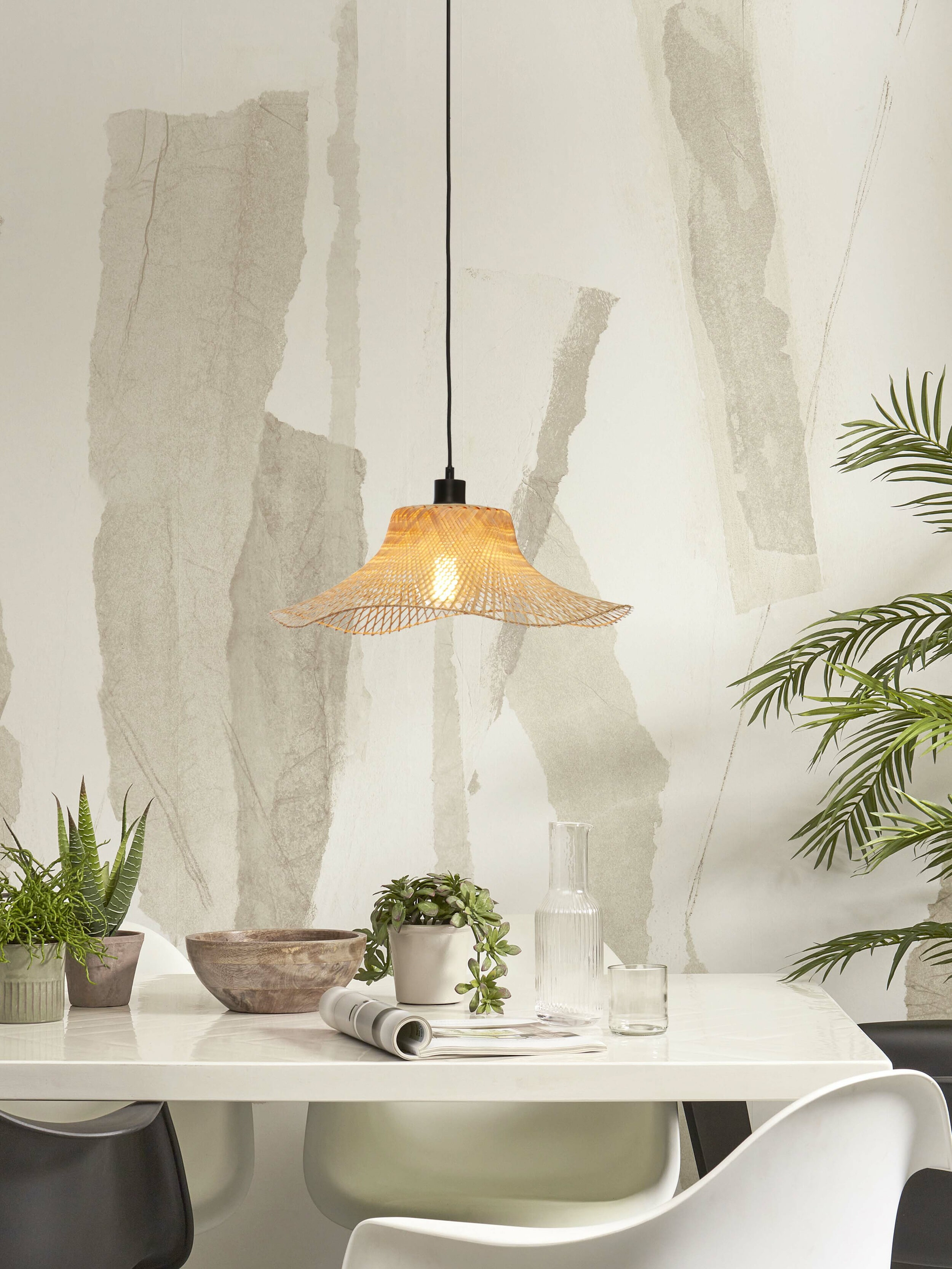 GOOD&MOJO Hanglamp 'Ibiza' Bamboe, 50cm, kleur Naturel