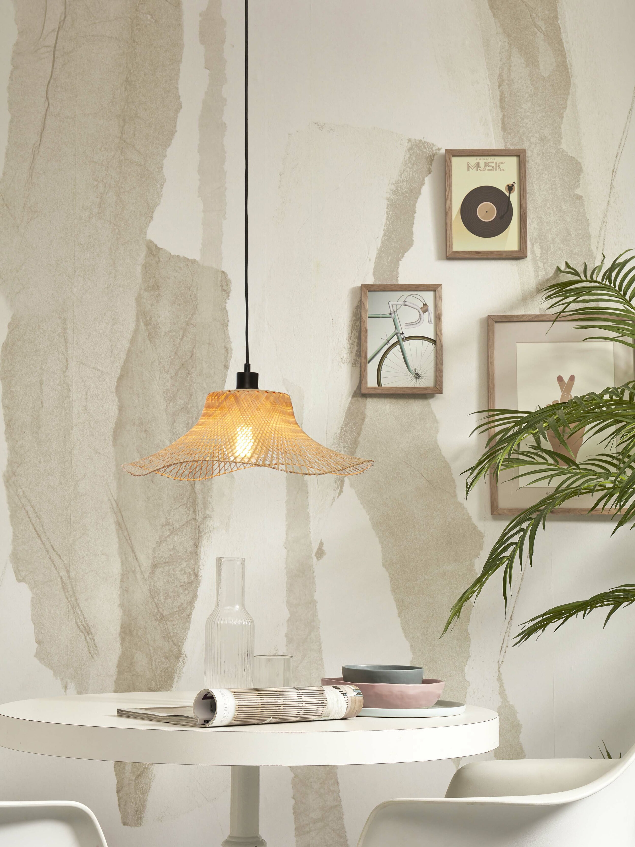 GOOD&MOJO Hanglamp 'Ibiza' Bamboe, 50cm, kleur Naturel